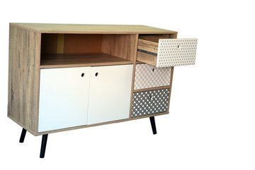 dynamic24 Sideboard, Sideboard MAILBOX Holz weiss