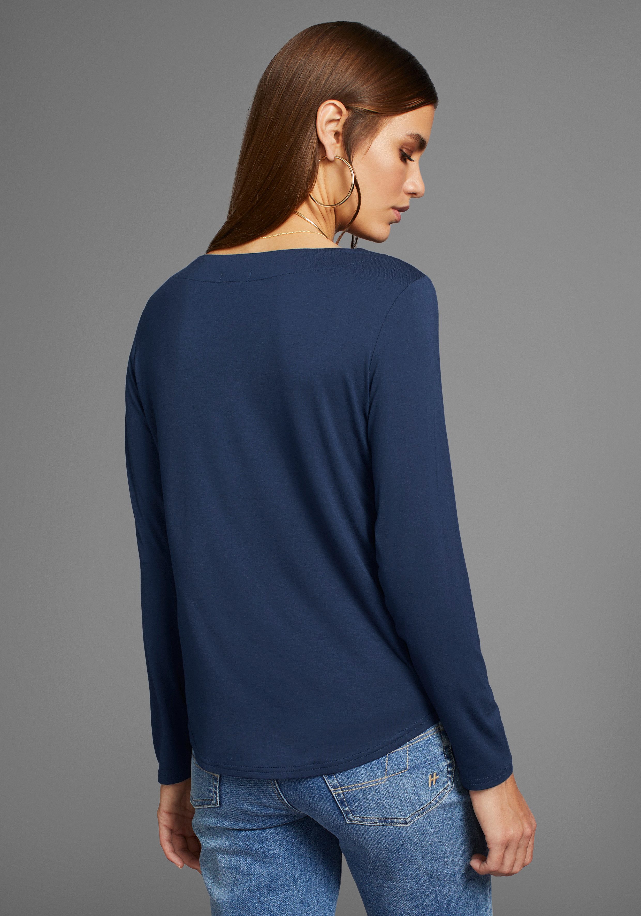 HECHTER PARIS Shirtbluse mit V-Ausschnitt günstig online kaufen