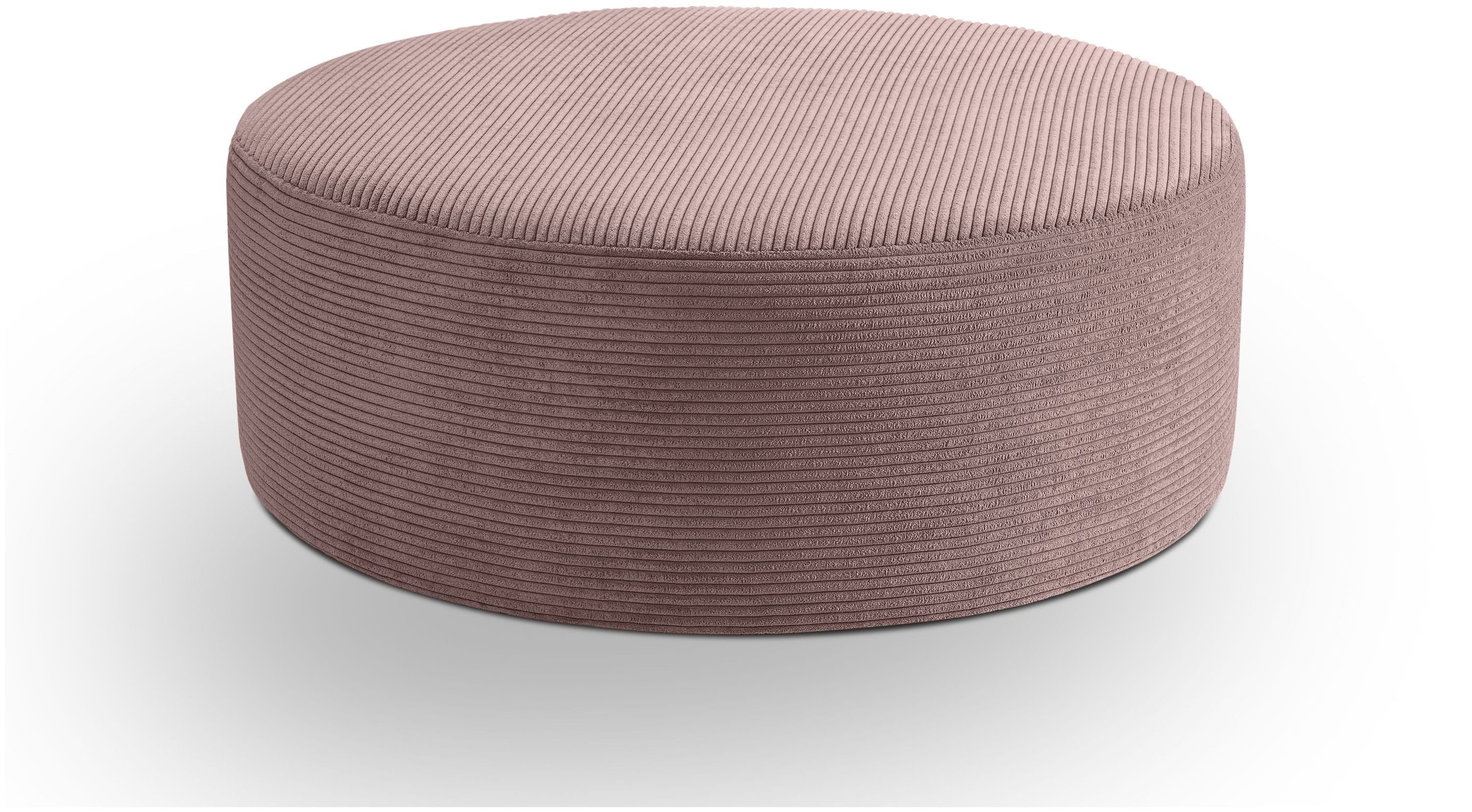 xonox.home Polsterhocker, Hocker groß aus Cord in altrosa B/H/T: 103x39x103cm