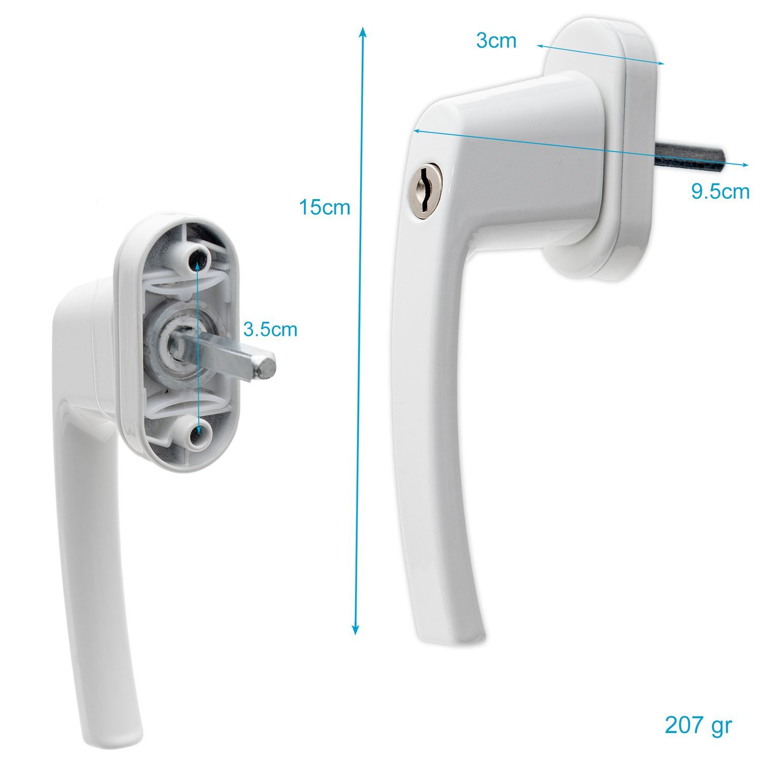 Intirilife Fenstergriff, (15-tlg), 4x Fenstergriff mit günstig online kaufen