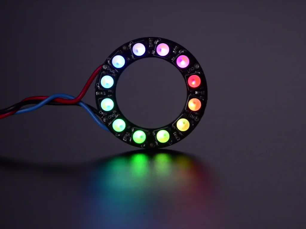 LED-Streifen Adafruit NeoPixel Ring - 12 x 5050 RGBW LEDs mit integrierten