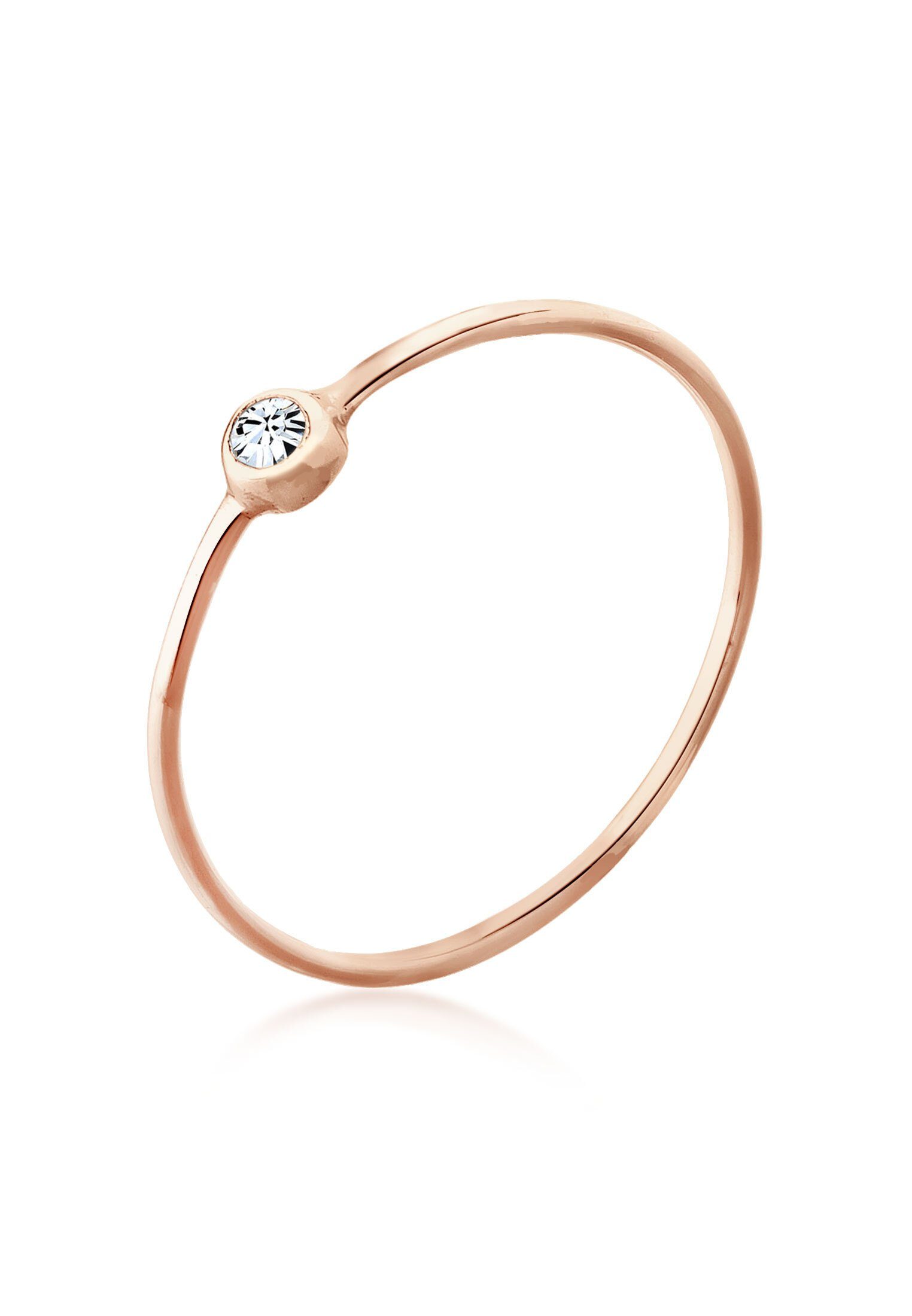 Fingerring Solitär Stapelring 925 Silber, mit Kristallen von Swarovski®