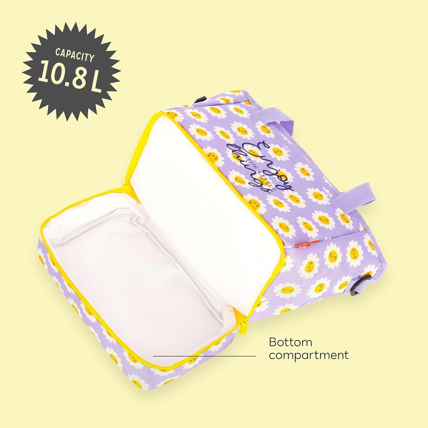 Legami Federmäppchen Legami Lunch Bag Daisy, 10,8 L, 33x22x15 cm, RPET