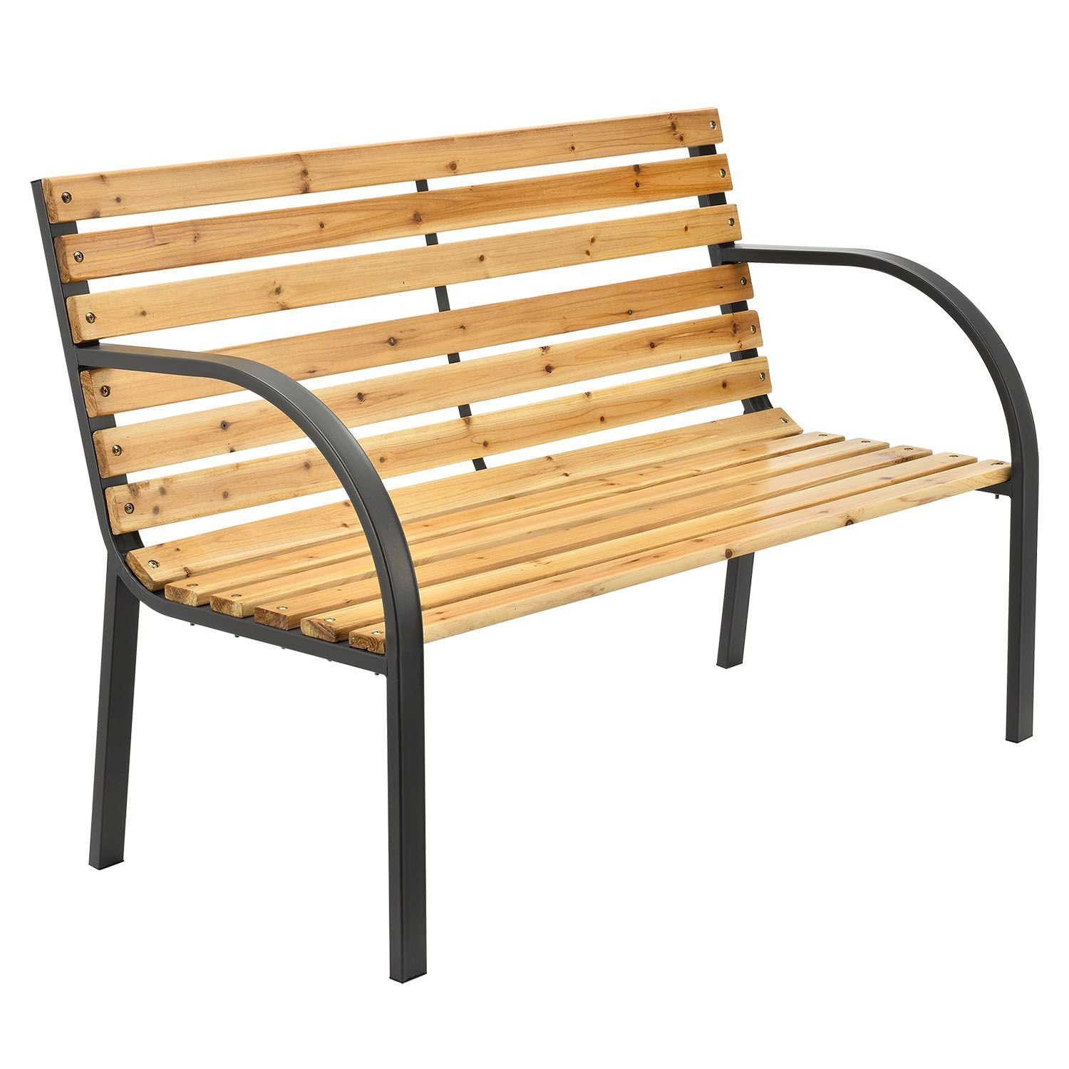 Juskys Gartenbank Modena, bequeme Rückenlehne, wetterfeste günstig online kaufen