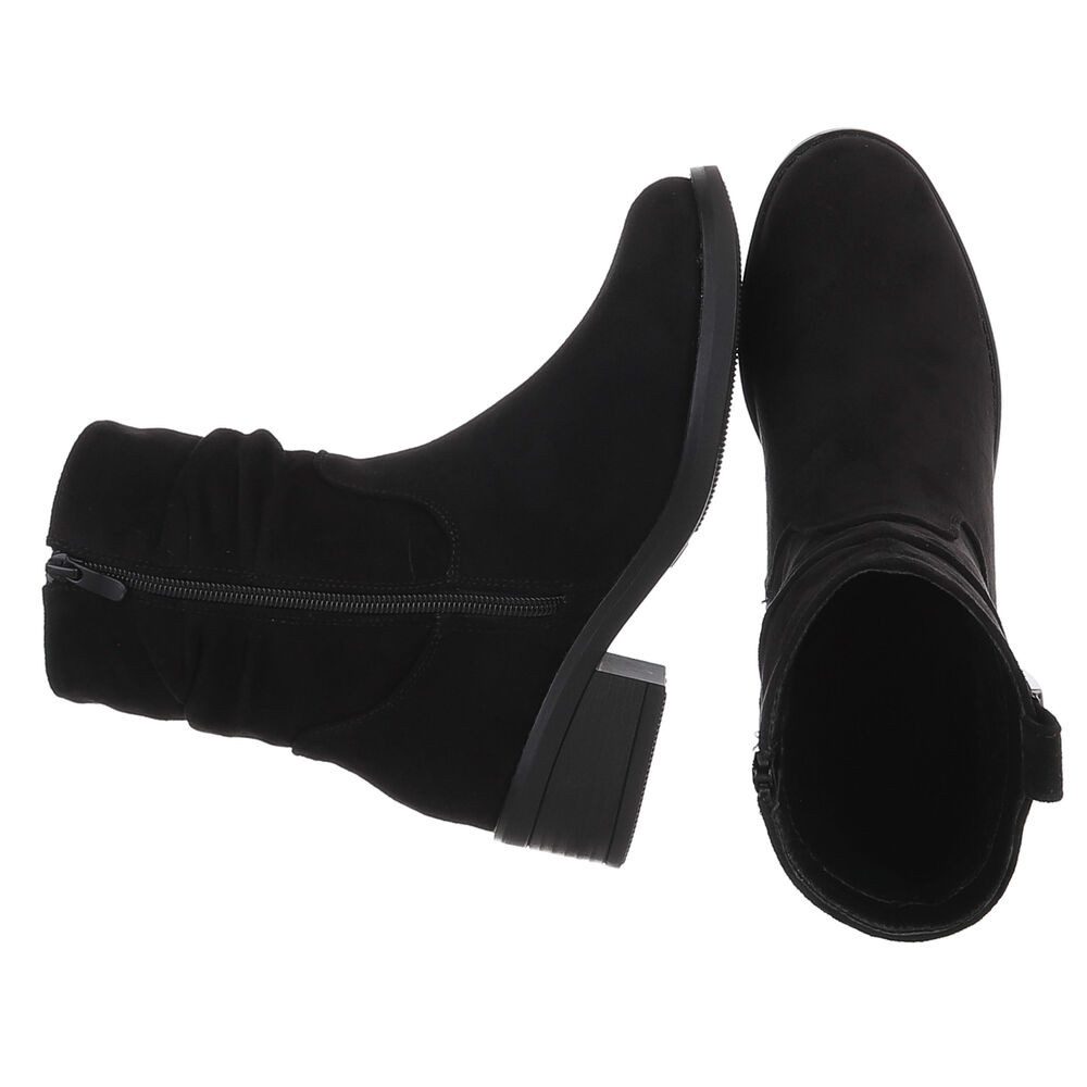 Ital-Design Damen Stiefelette mit Blockabsatz und Reißverschluss Stiefelette (92355167) Blockabsatz Stiefeletten in Schwarz – Bild 2 von 5