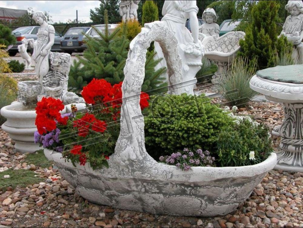 265 Skulptur JVmoebel Figur Vasen Pflanz Dekoration Garten Blumenkübel Kübel