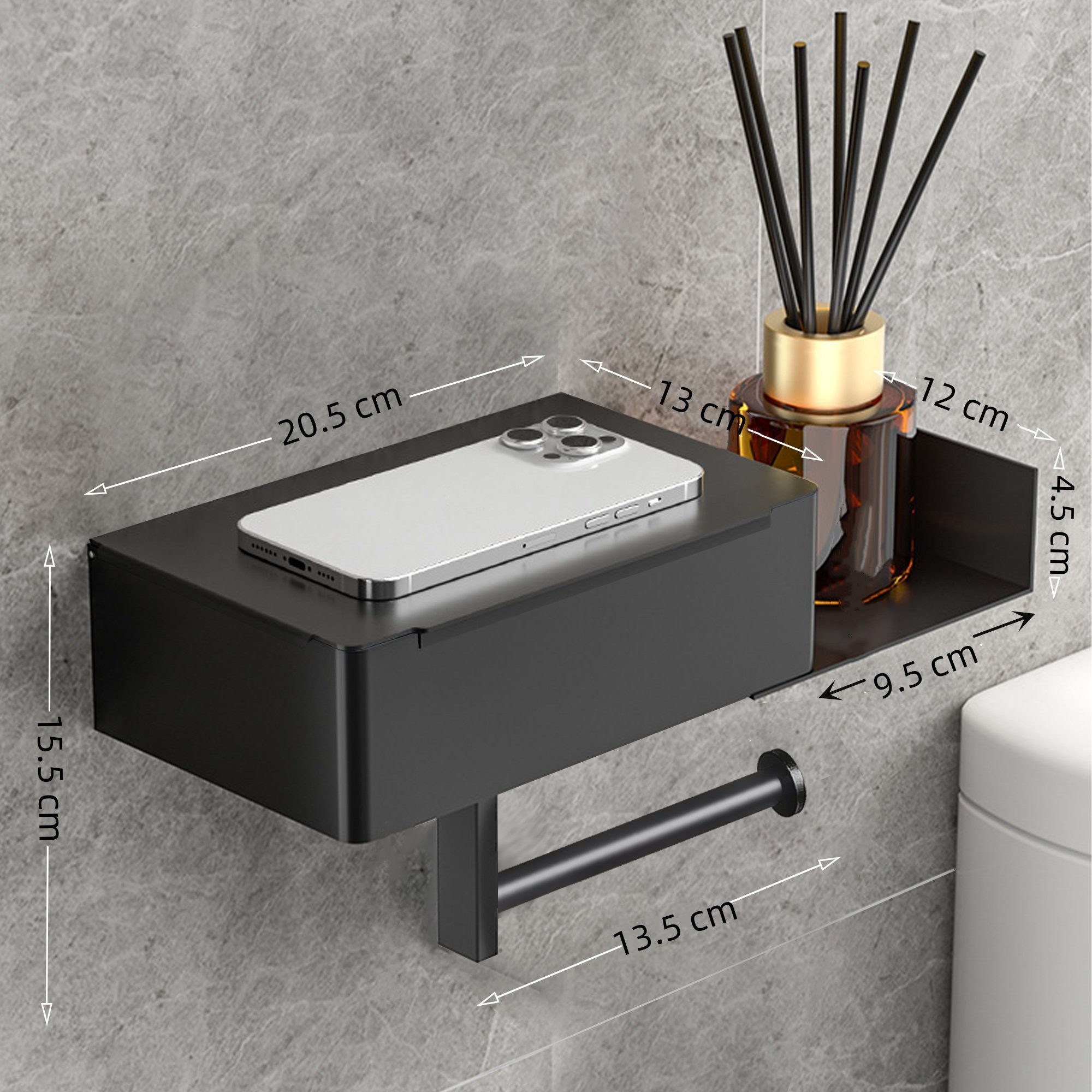 SEHAUSEU Toilettenpapierhalter edelstahl mit Feuchttücherbox, selbstklebend günstig online kaufen