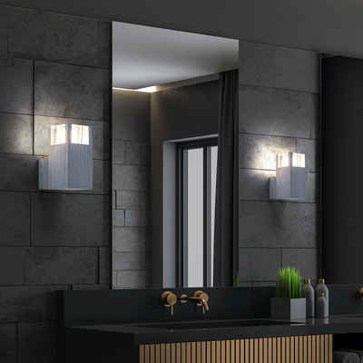 etc-shop LED Wandleuchte, Leuchtmittel nicht inklusive, 2er Set Design Wand Strahler Wohnzimmer Leuchte Alu Beleuchtung Lampe