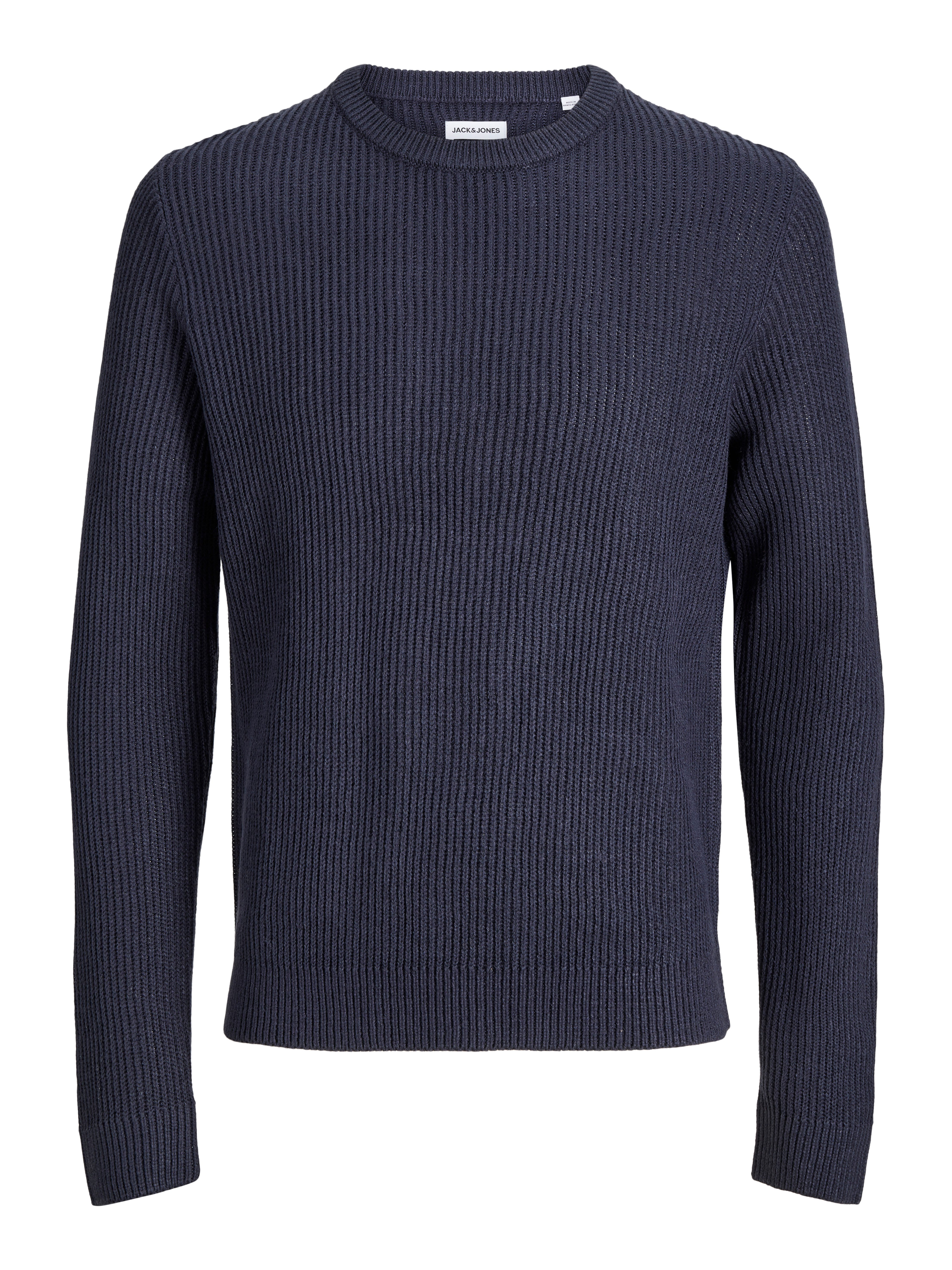 Jack & Jones Junior Rundhalspullover JJPANNEL KNIT CREW NECK AW26 JNR Materialmix, regular fit