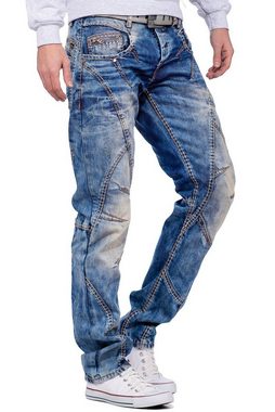 Cipo & Baxx 5-Pocket-Jeans Hose BA-C0894 mit Verzierungen und dicken Nähten