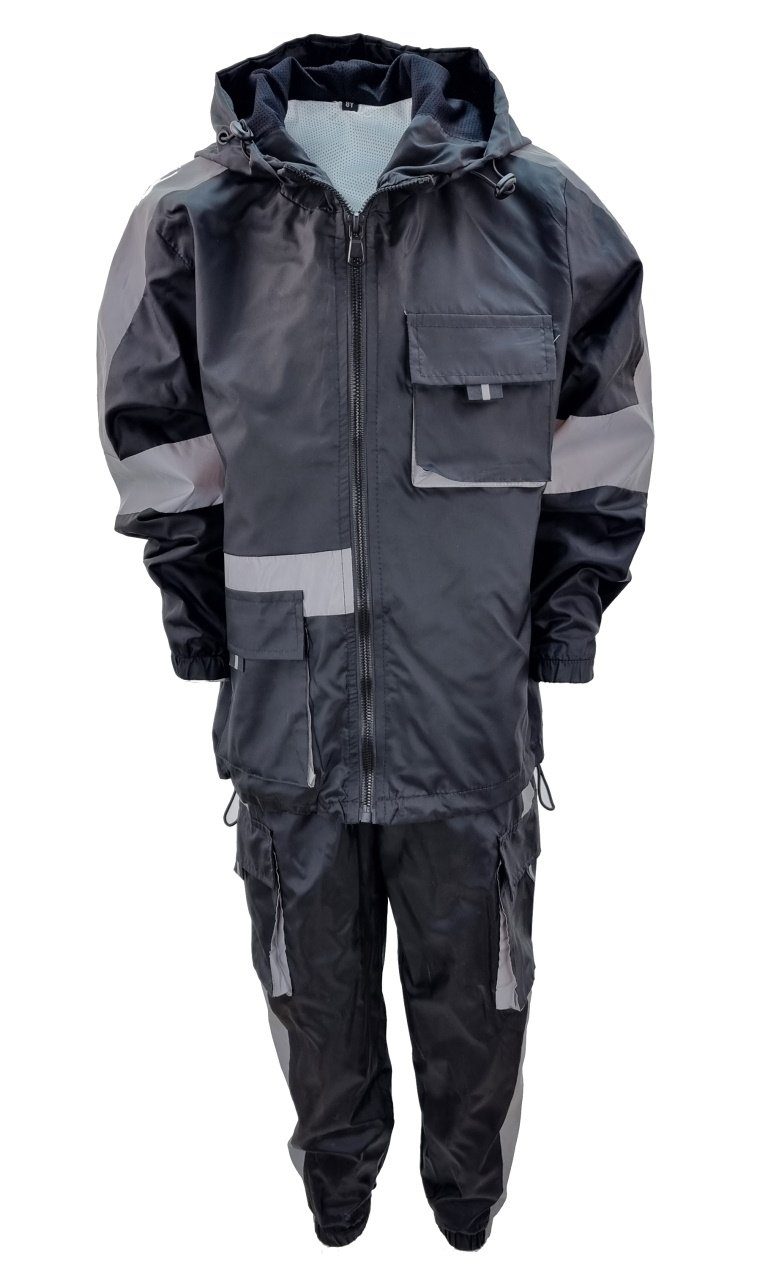 Fashion Boy Matschanzug Regen- und Regenkombination Windjacke Regenanzug Matschjacke Kinder JF675