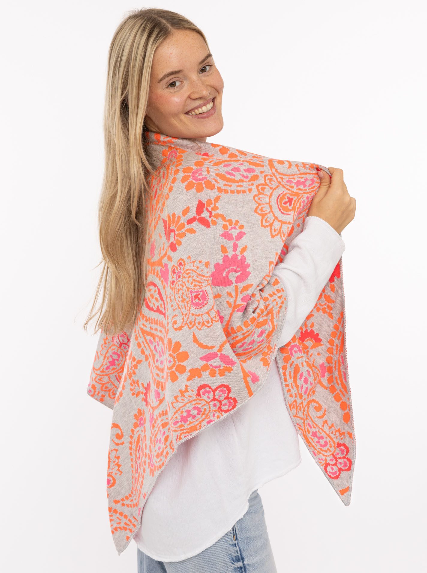 Zwillingsherz Dreieckstuch "Cozy Paisley", modisches Muster, Strick, wärmen günstig online kaufen