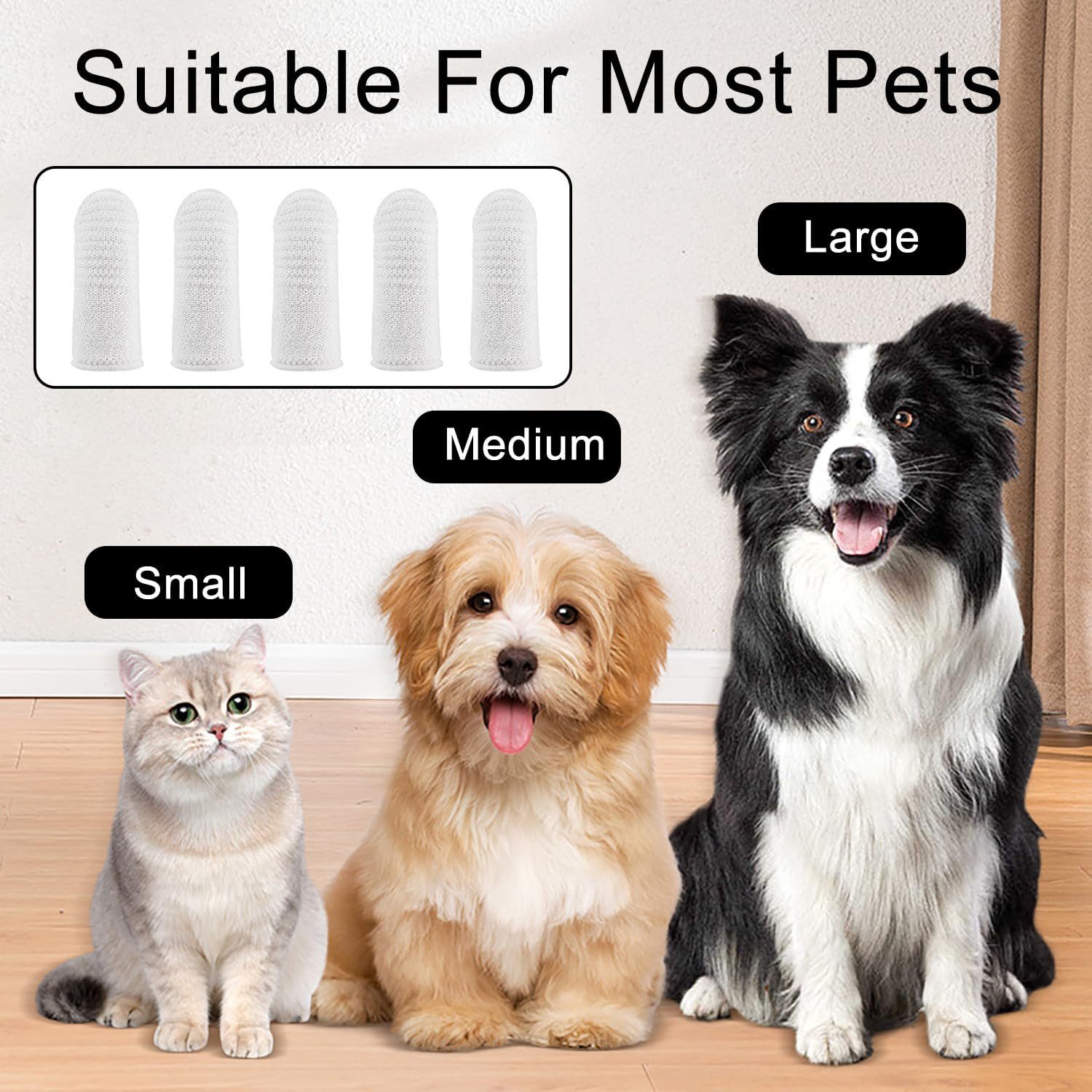 FELIXLEO Tier-Fingerzahnbürste Hundezahnbürste Fingerzahnbürste Set für Hunde und Katzen – Bild 5 von 5