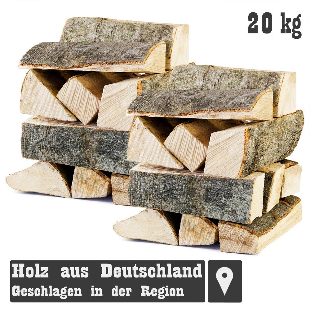 Grillmaster Kaminholz Räucherholz 10-30kg Smoker Buchenholz kammergetrocknet Brennholz, 20 kg