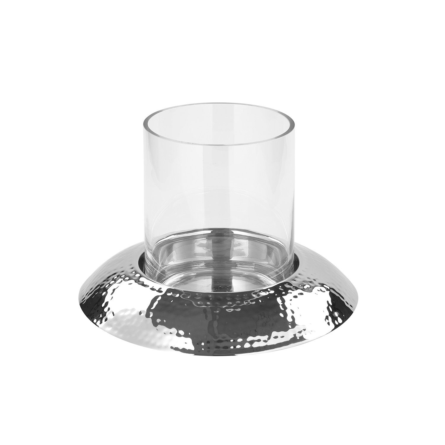 Fink Windlicht NAPA Windlicht - H.24cm x D.27,5cm - silber - Aluminium/Glas (1 St., Kerzenleuchter - Windlichthalter), Eleganter Kerzenhalter Leuchter - Deko für stilvolle Atmosphäre