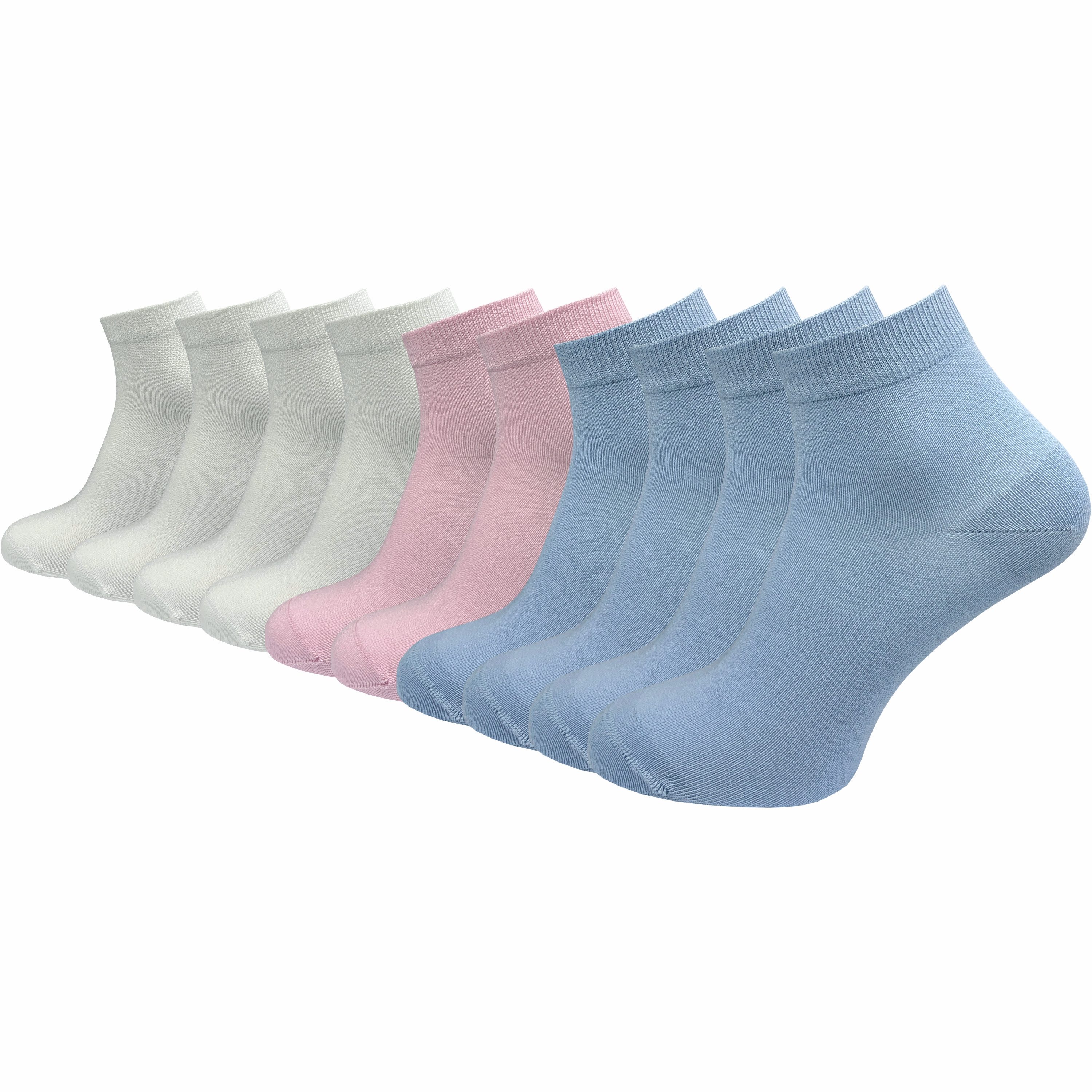 GAWILO Kurzsocken aus 100% reiner Baumwolle - Quartersocken für Damen (10-Paar) Schaft etwas länger als beim Sneaker - daher kein verrutschen