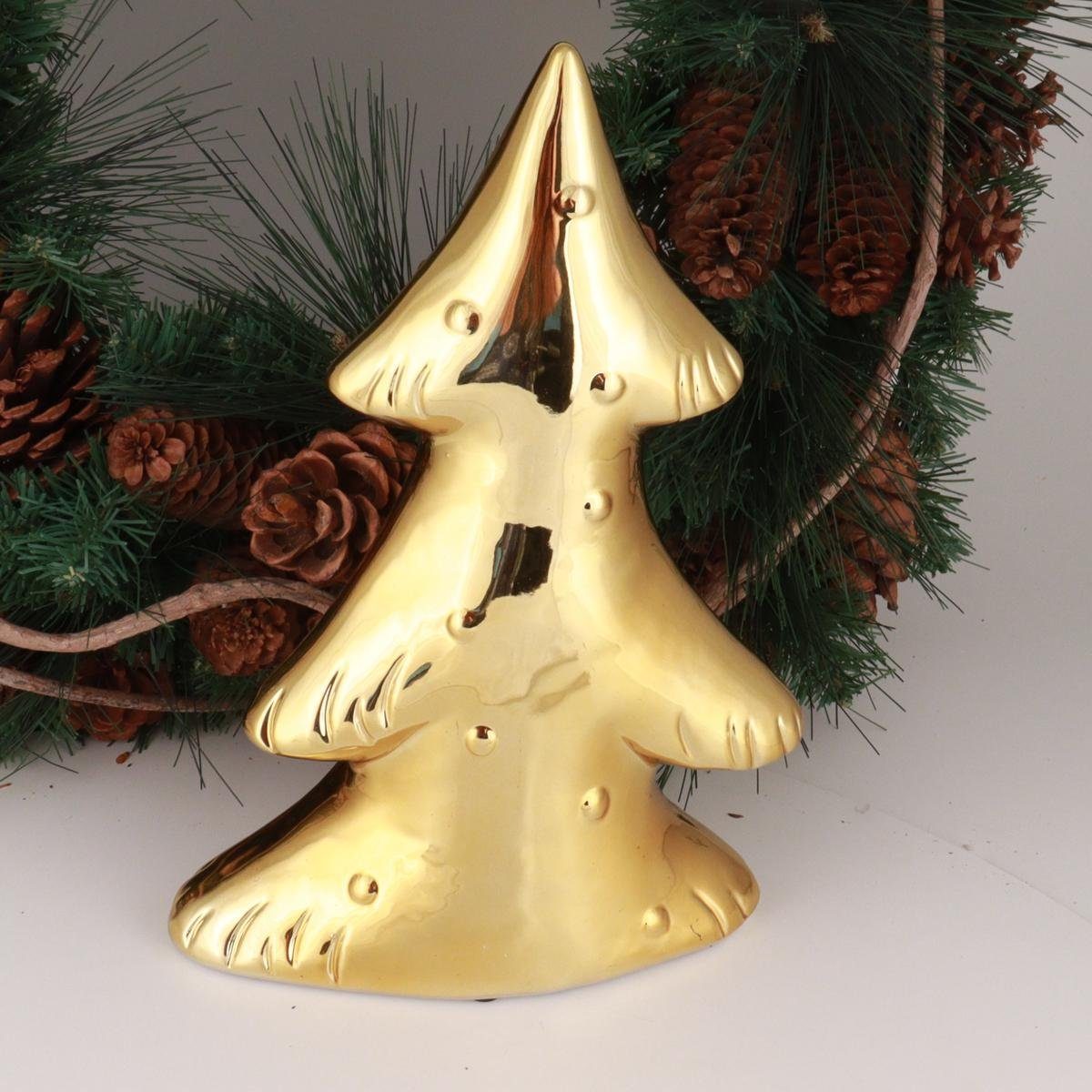 440s Weihnachtsfigur 440s Tannenbaum goldfarben ca. H 30 cm (Stück)