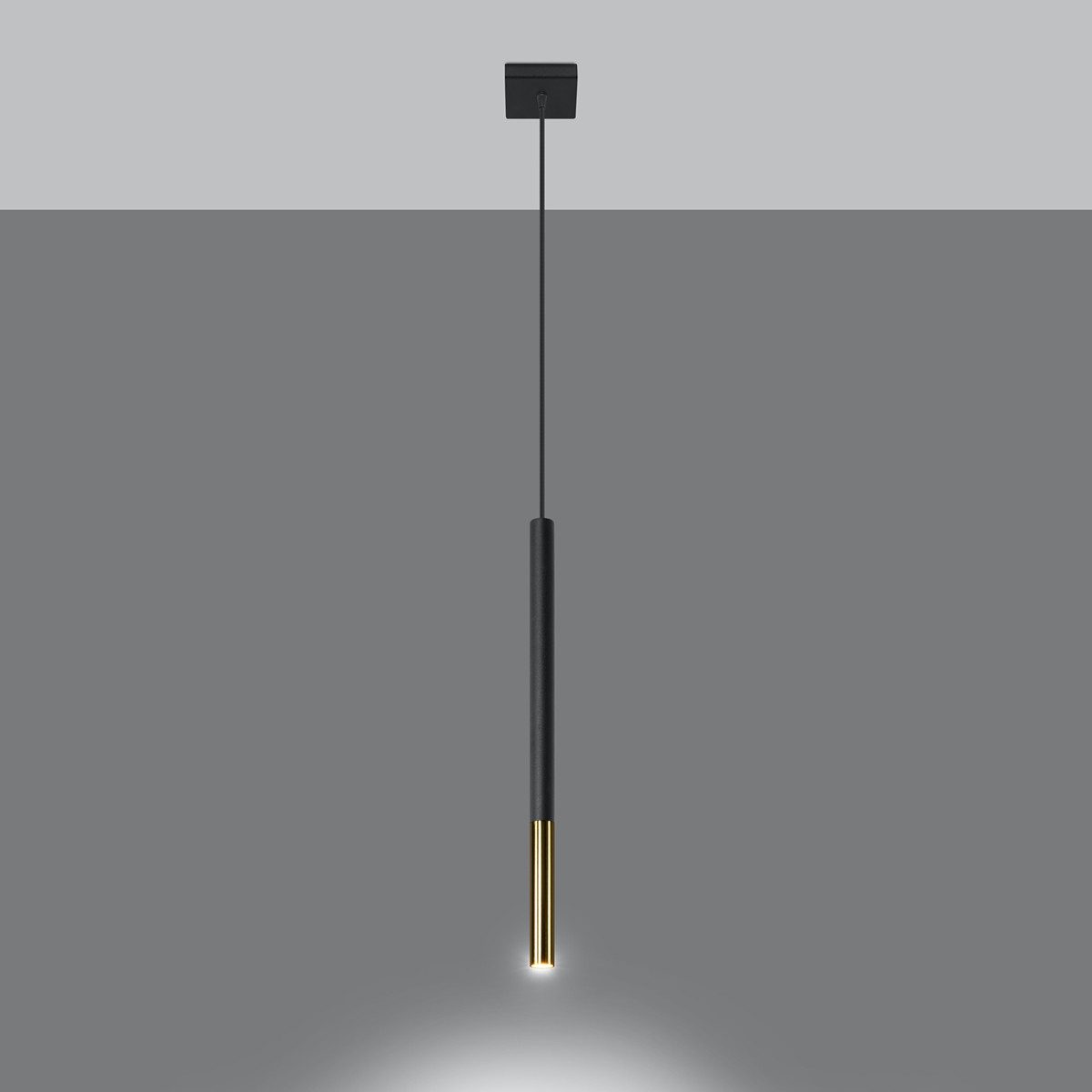 SOLLUX lighting Hängeleuchte Hängeleuchte Mozaica 1 Schwarz/Gold, Nicht enthalten