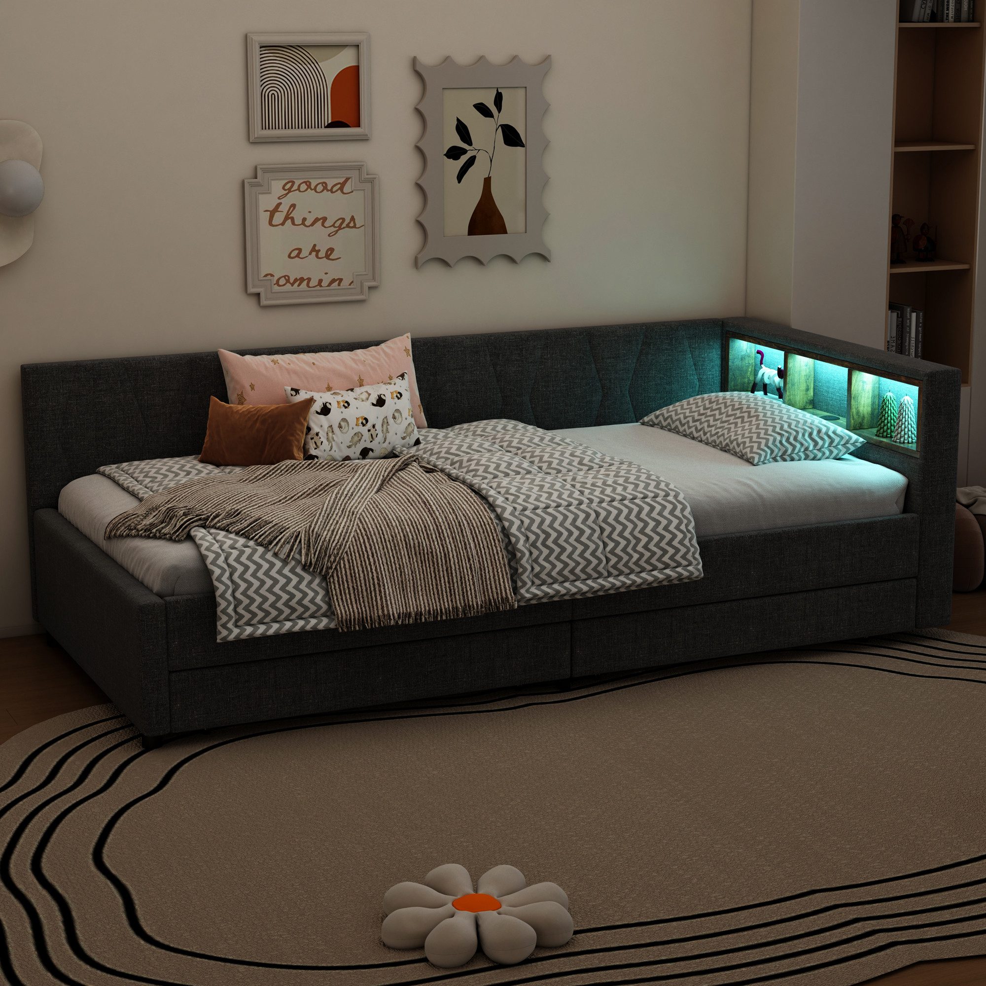 HAUSS SPOLE Schlafsofa 90x200cm mit Ablagefach, günstig online kaufen