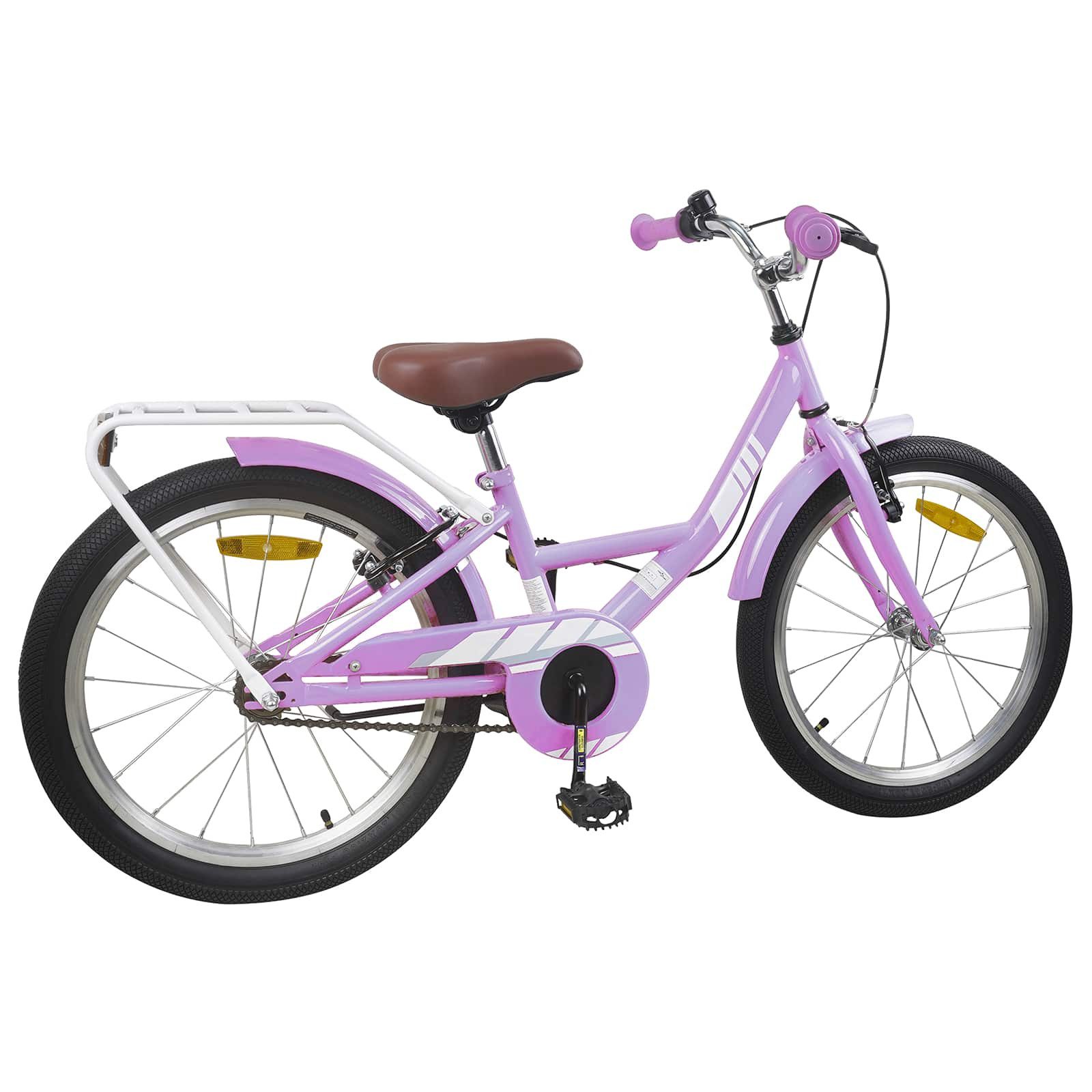 vidaXL Kinderfahrrad 137 x 54 x 79 cm Kinderfahrrad 20 Zoll für 6-11 Jahre alt Lila