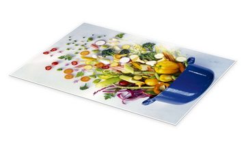 Posterlounge Poster Science Photo Library, Gemüse fällt in einen Topf, Küche Fotografie