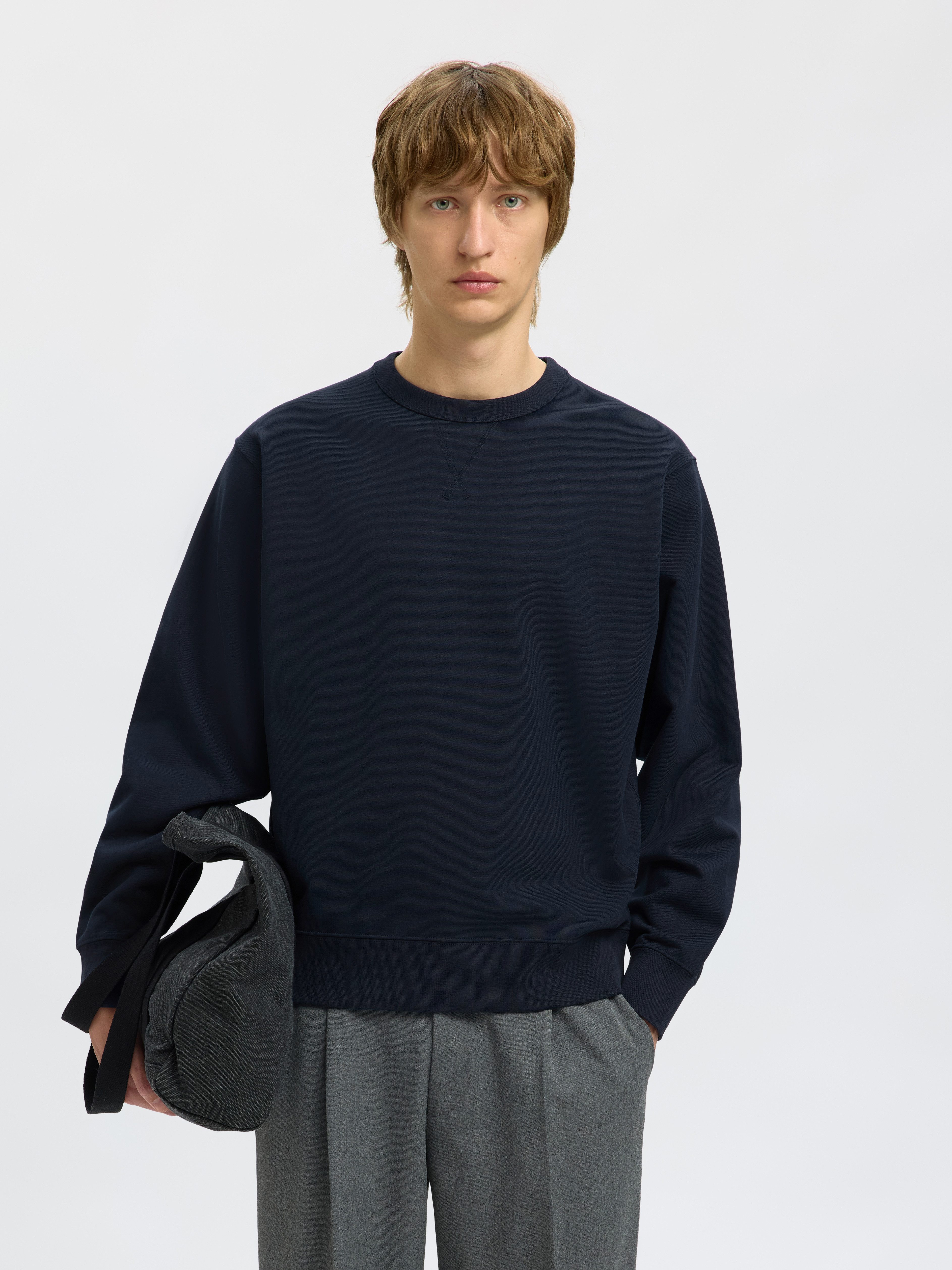 Selected Sweatshirt SLHRELAXLUKE LS SWEAT CREW NECK NOOS günstig online kaufen
