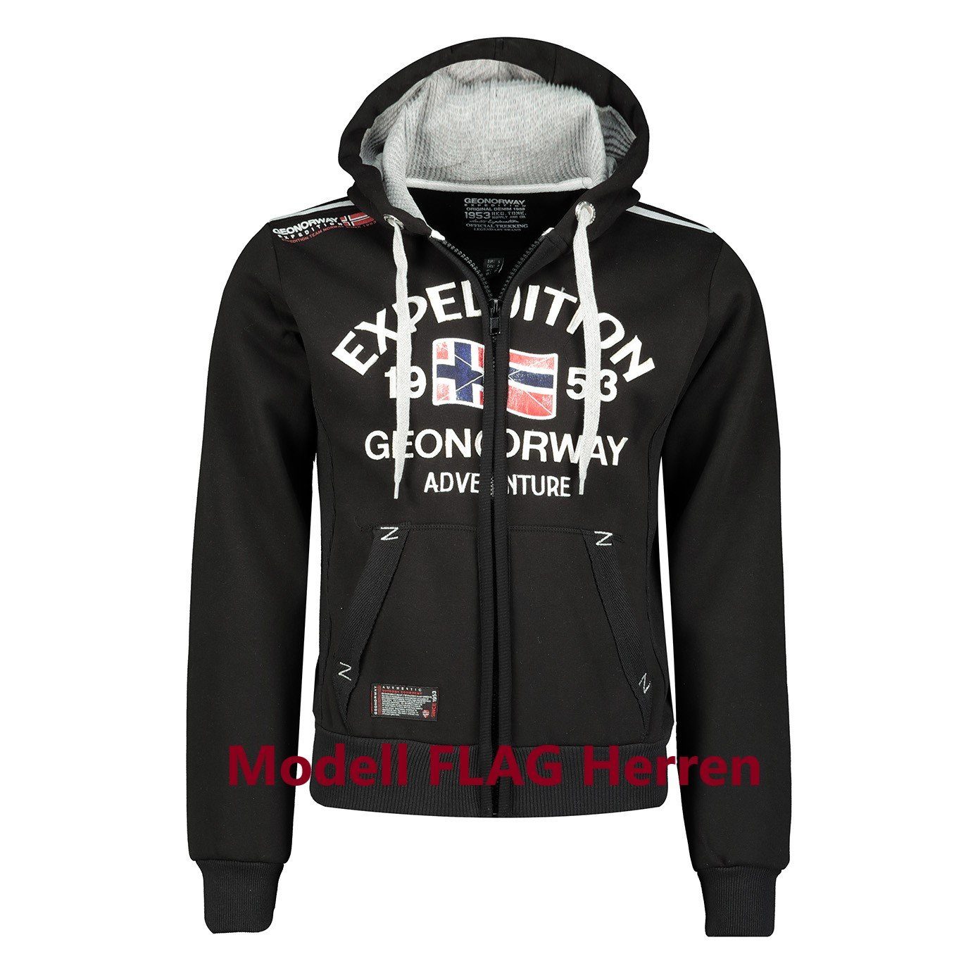 Geographical Norway Sweatjacke Sweatjacke Sweater Sweat Shirt Hoodie Übergangs Jacke Herbst Winter