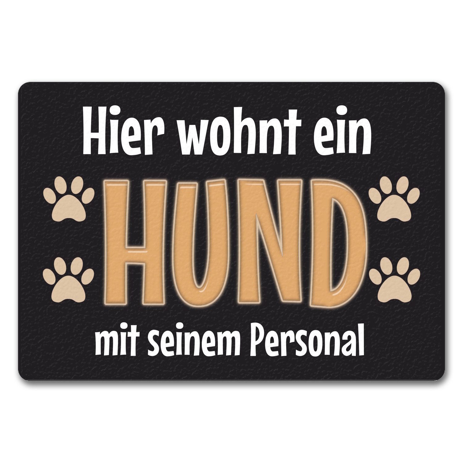 speecheese Fußmatte Fußmatte Hier wohnt ein Hund mit seinem Personal Türmat günstig online kaufen