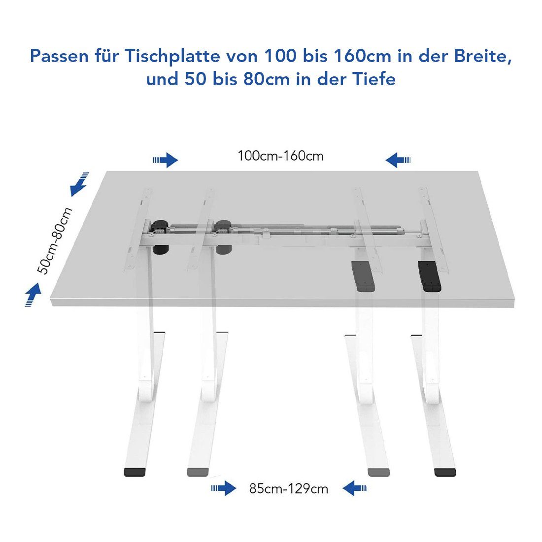 Tischgestell FLEXISPOT EG1, Elektrisch EG1/EF1/EP1 (1-St), grau/schwarz/weiß höhenverstellbares Schreibtisch