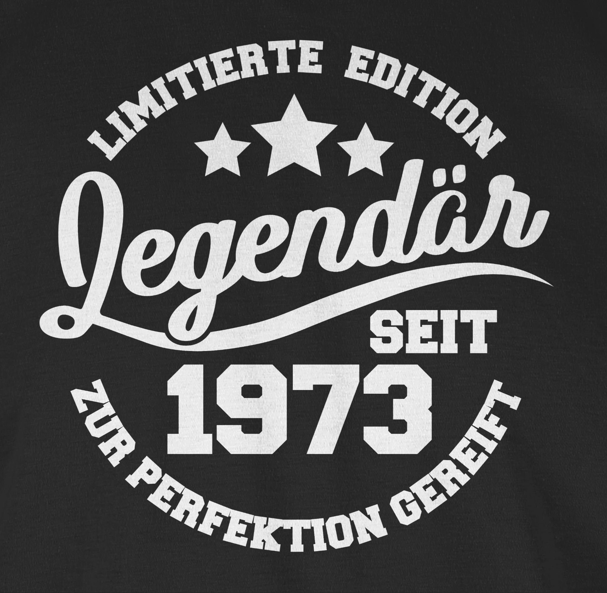 Shirtracer 50. Schwarz 2 Geburtstag Legendär T-Shirt seit 1973