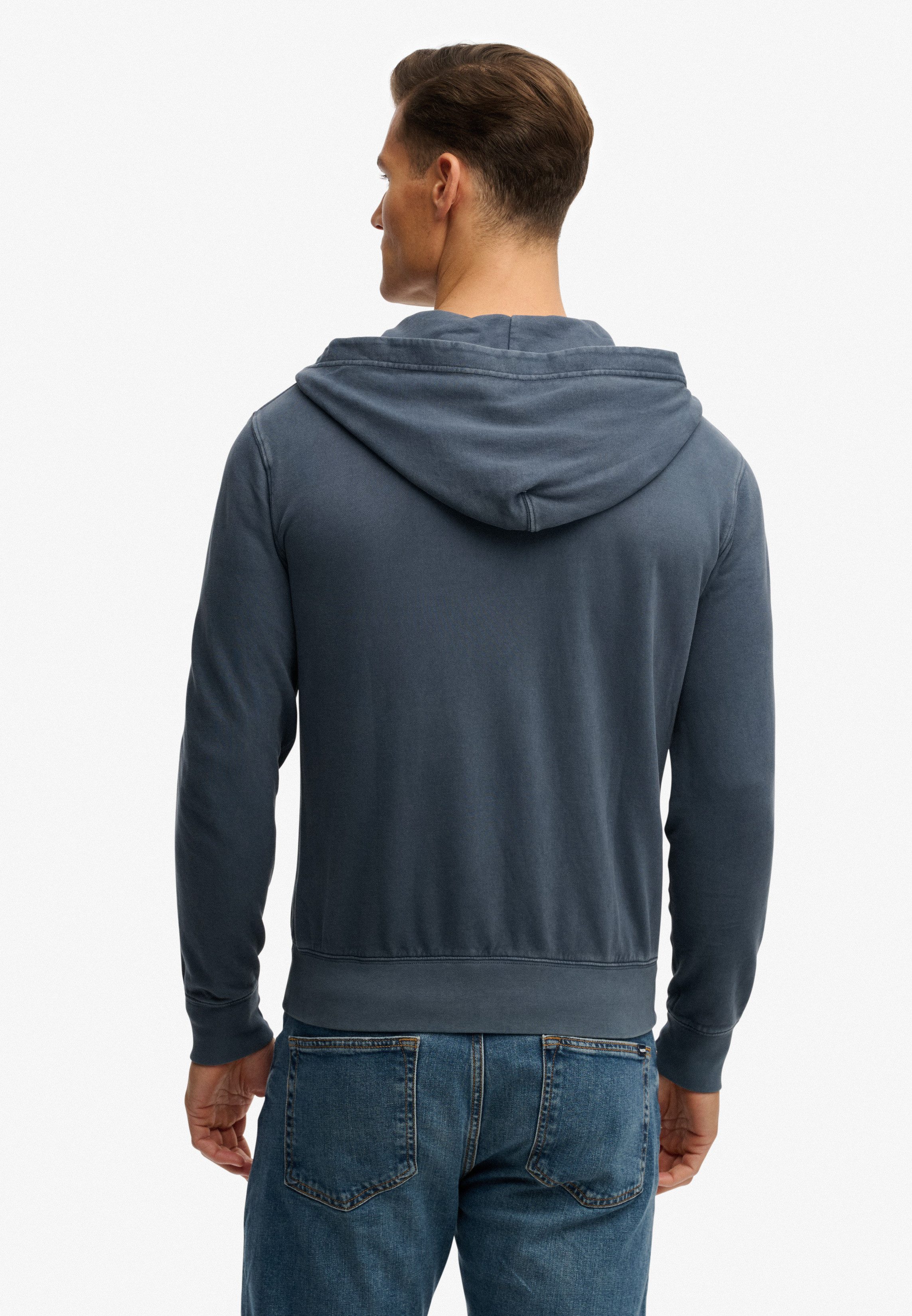Superdry Kapuzensweatjacke CLASSIC ESSENTIAL ZIPHOOD mit Reißverschluss, aus Baumwolle und angerauter Sweatware