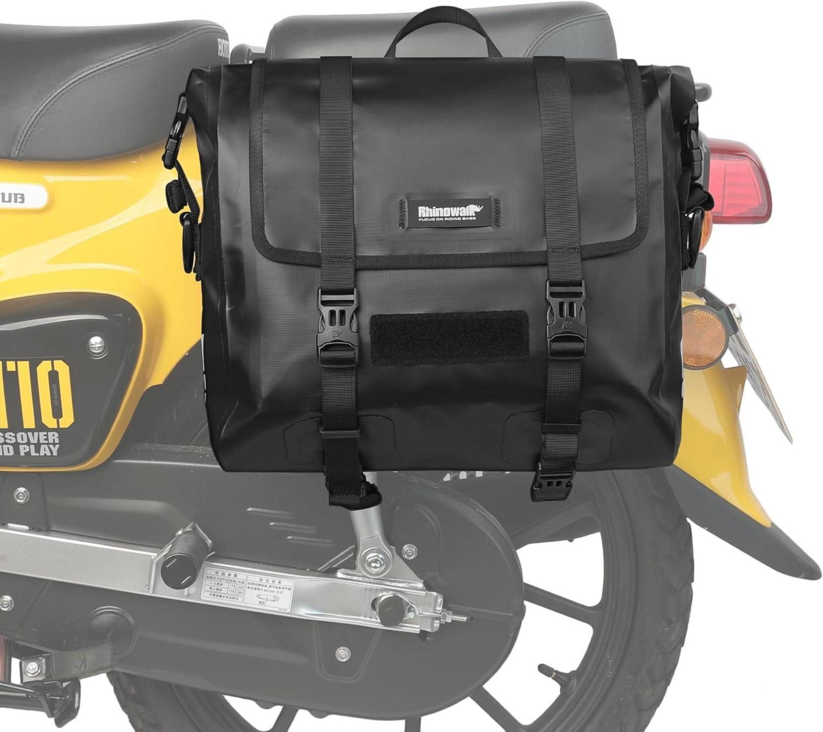 Roller-Gepäckträger Motorrad Gepäckträgertasche Satteltasche 15L wasserdicht Schwarz