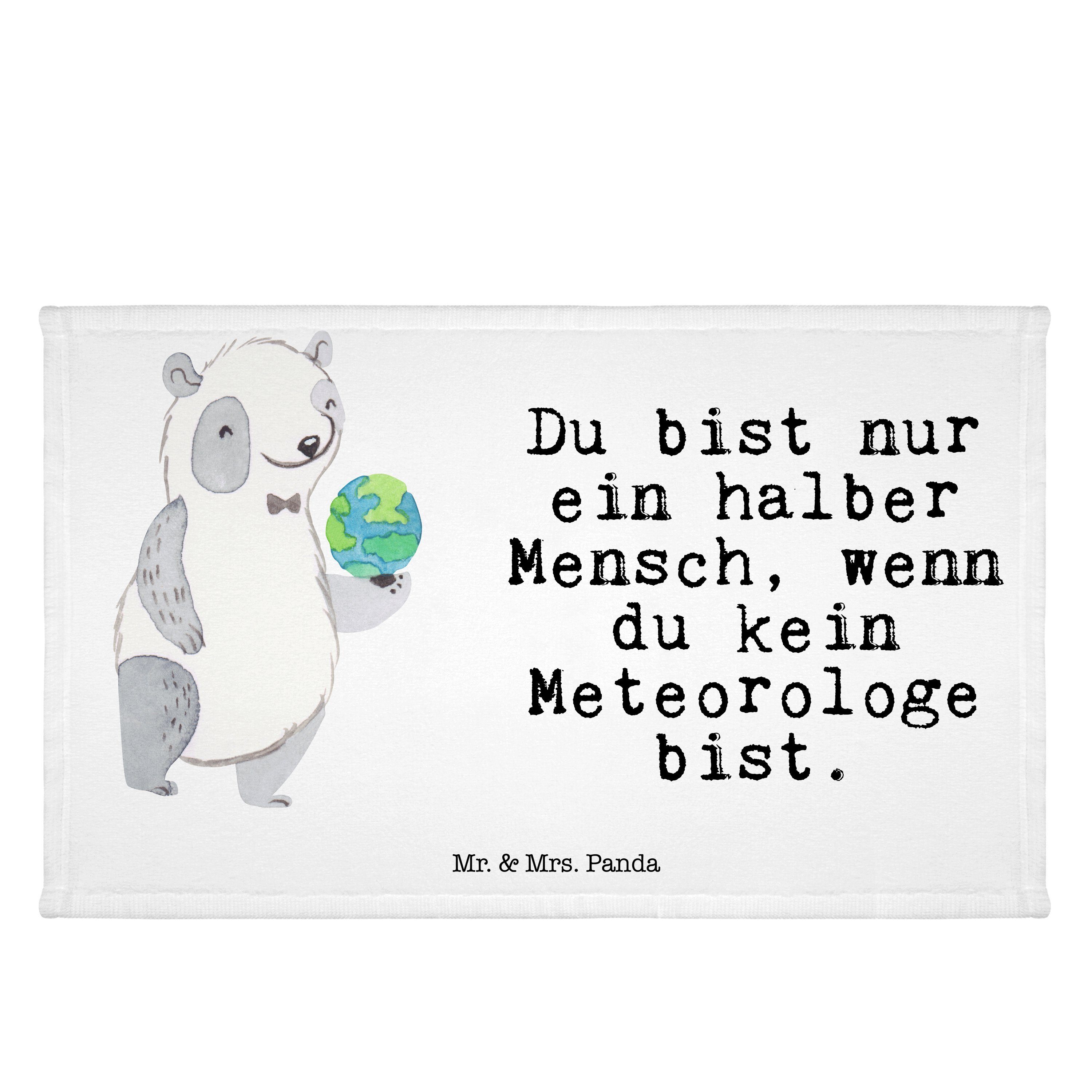 Mr. & Mrs. - Panda Frottier, (1-St) Weiß Herz - mit Kinder Geschenk, Jubiläum, Handtuch Ha, Meteorologe