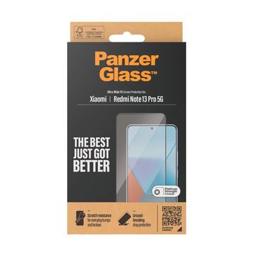 PanzerGlass Ultra Wide Fit Screen Protector für Xiaomi Redmi Note 13 Pro 5G, Displayschutzglas, Displayschutzfolie, Displayschutz, Bildschirmschutz stoßfest kratzfest
