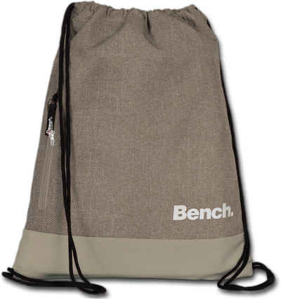 Bench. Turnbeutel Bench Classic Trainingsbeutel grau, Turnbeutel, Sportrucksack Polyester, grau, Größe ca. 37cm