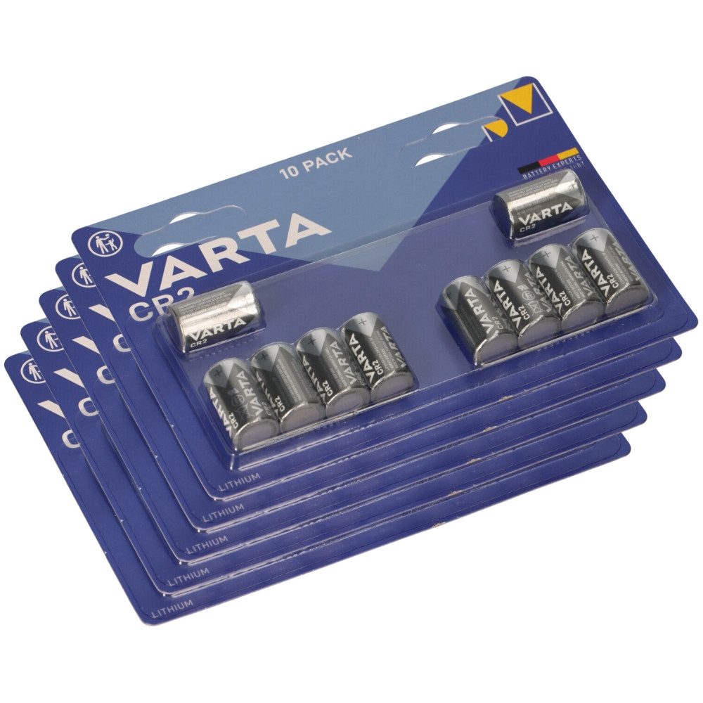 VARTA 50x CR2 3V Photo Blister Varta Batterie Lithium Fotobatterie