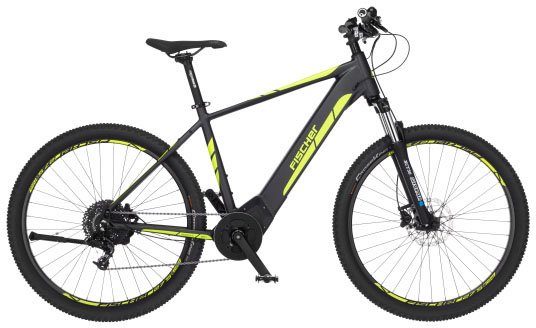 FISCHER Fahrrad E-Bike MONTIS 5.0i 504, 10 Gang, Kettenschaltung, Mittelmotor, 504 Wh Akku, Pedelec, Elektrofahrrad für Damen u. Herren, MTB, Mountainbike