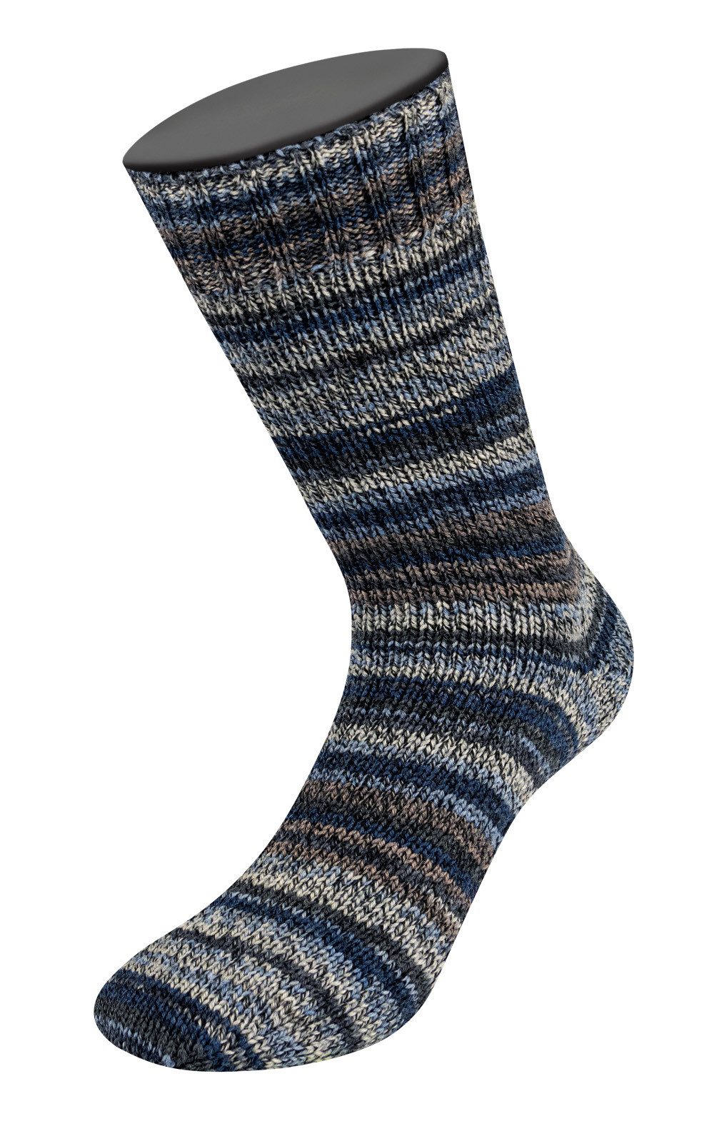 LANA GROSSA Meilenweit 8-fach 150 g DENIM MIX Häkelwolle, 315 m (8-fach Sockenwolle, waschmaschinenfest), 150 g