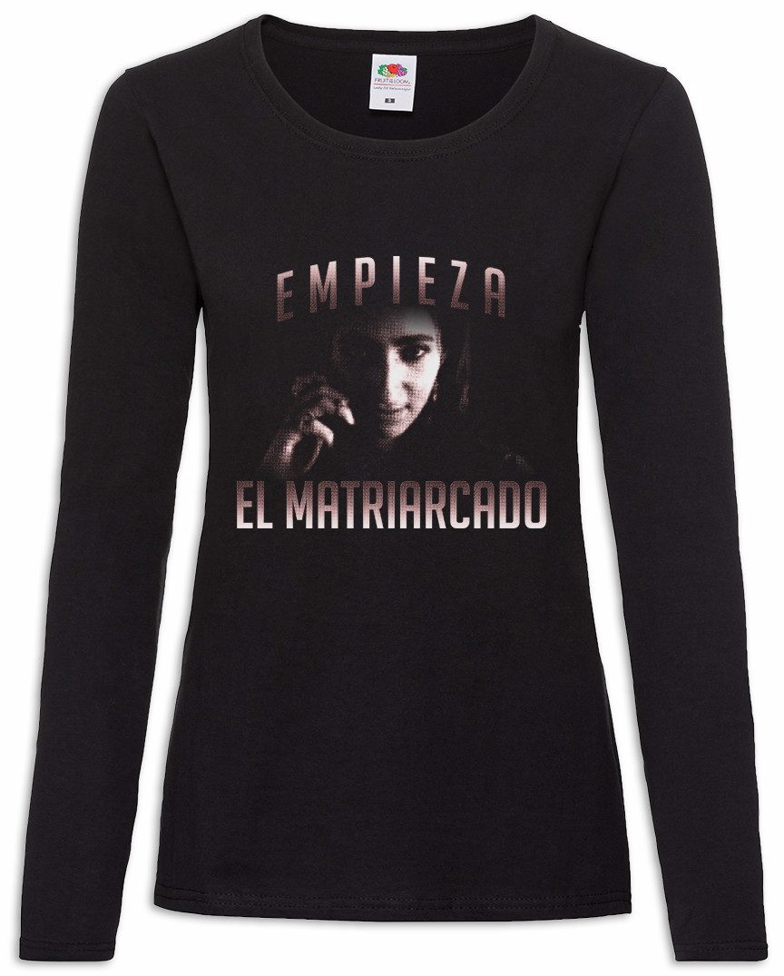 Urban Backwoods Langarmshirt Empieza El Matriarcado Damen Langarmshirt Bank Money Cash Überfall (1-tlg) Professor Casa Heist Robbery