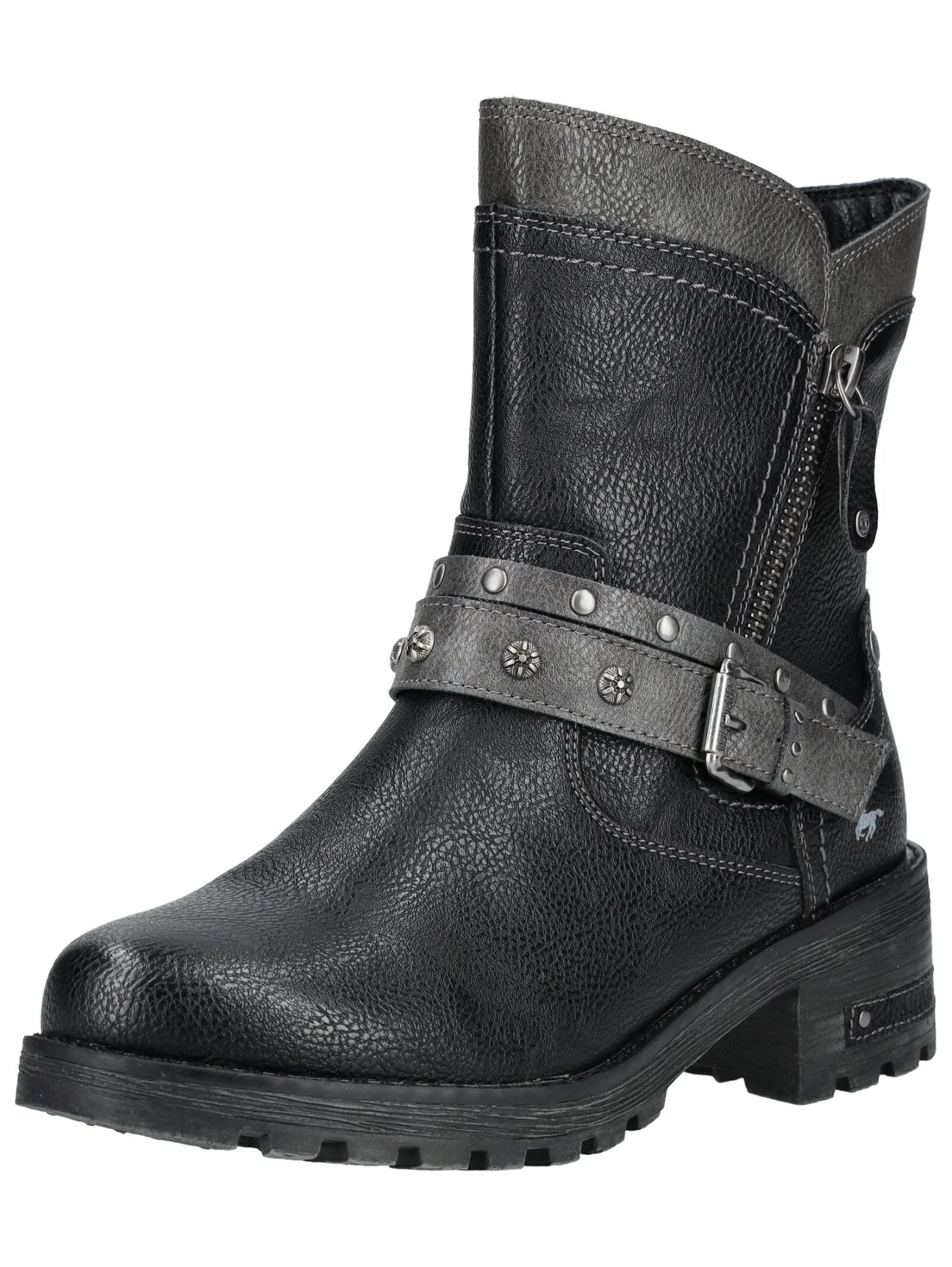 Mustang Shoes Stiefelette Lederimitat Bikerboots