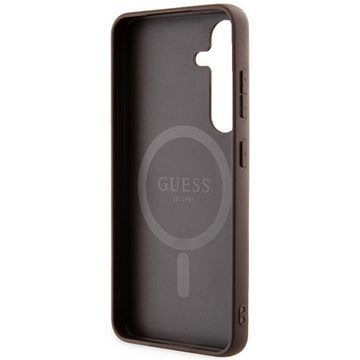 Guess Smartphone-Hülle Guess Samsung Galaxy S24 4G Collection Leather Metal Logo MagSafe