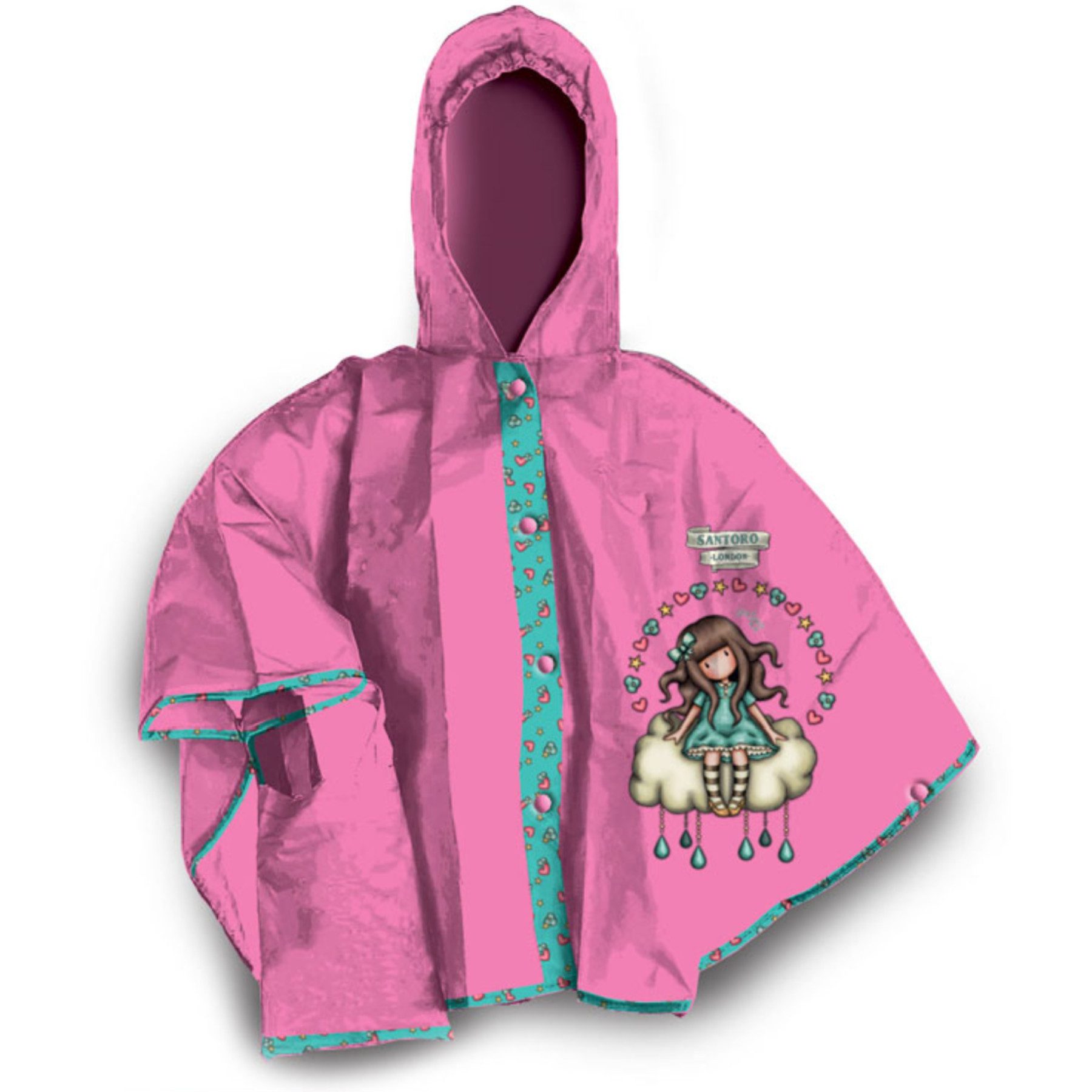 Gorjuss Regenmantel Kinder Regenmantel Poncho – Bequem, Faltbar und Wasserdicht