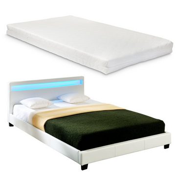 Corium Polsterbett, LED-Bett »Paris« mit Matratze in diversen Größen und Farben