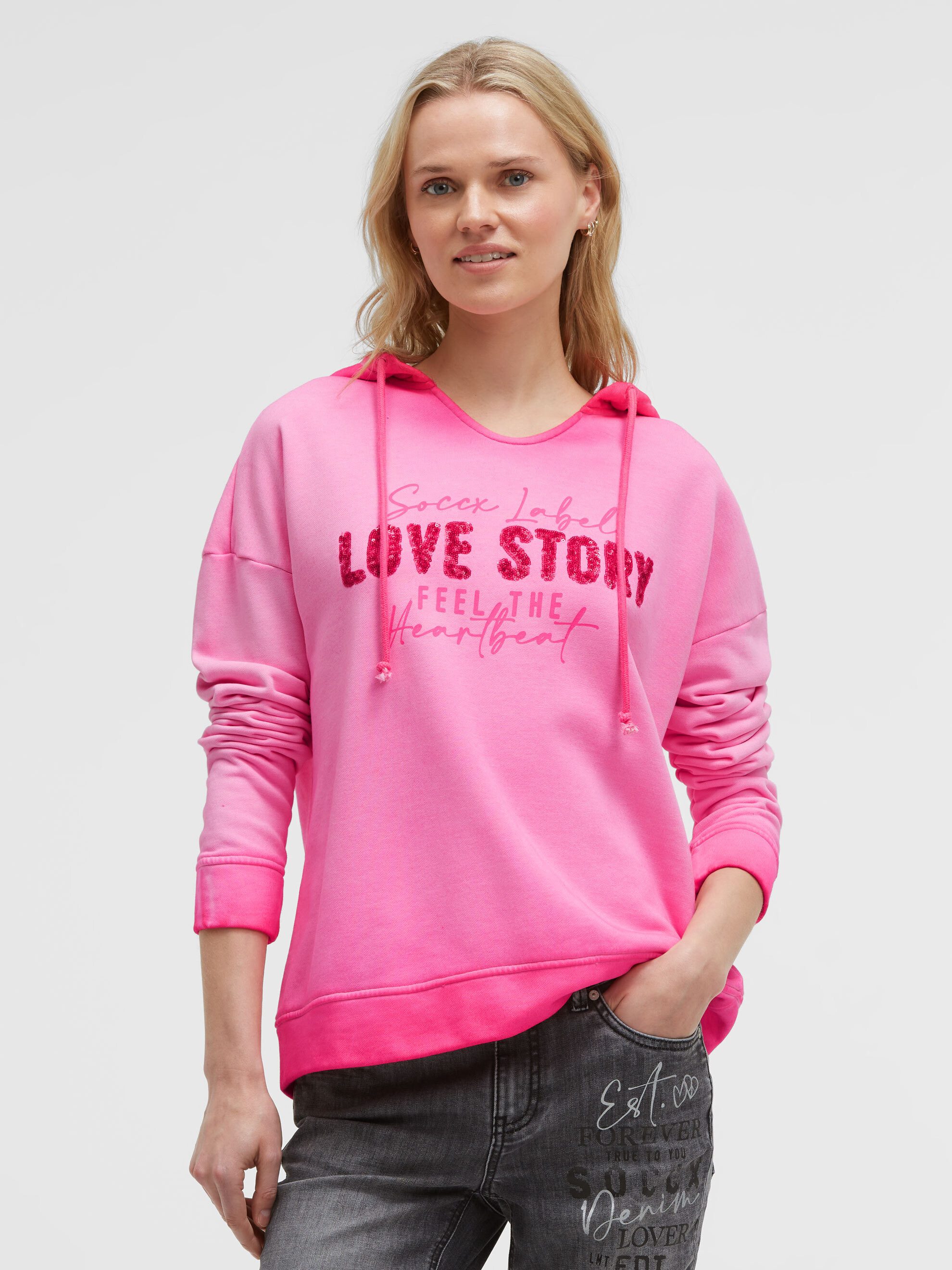 SOCCX Kapuzensweatshirt mit Pailletten