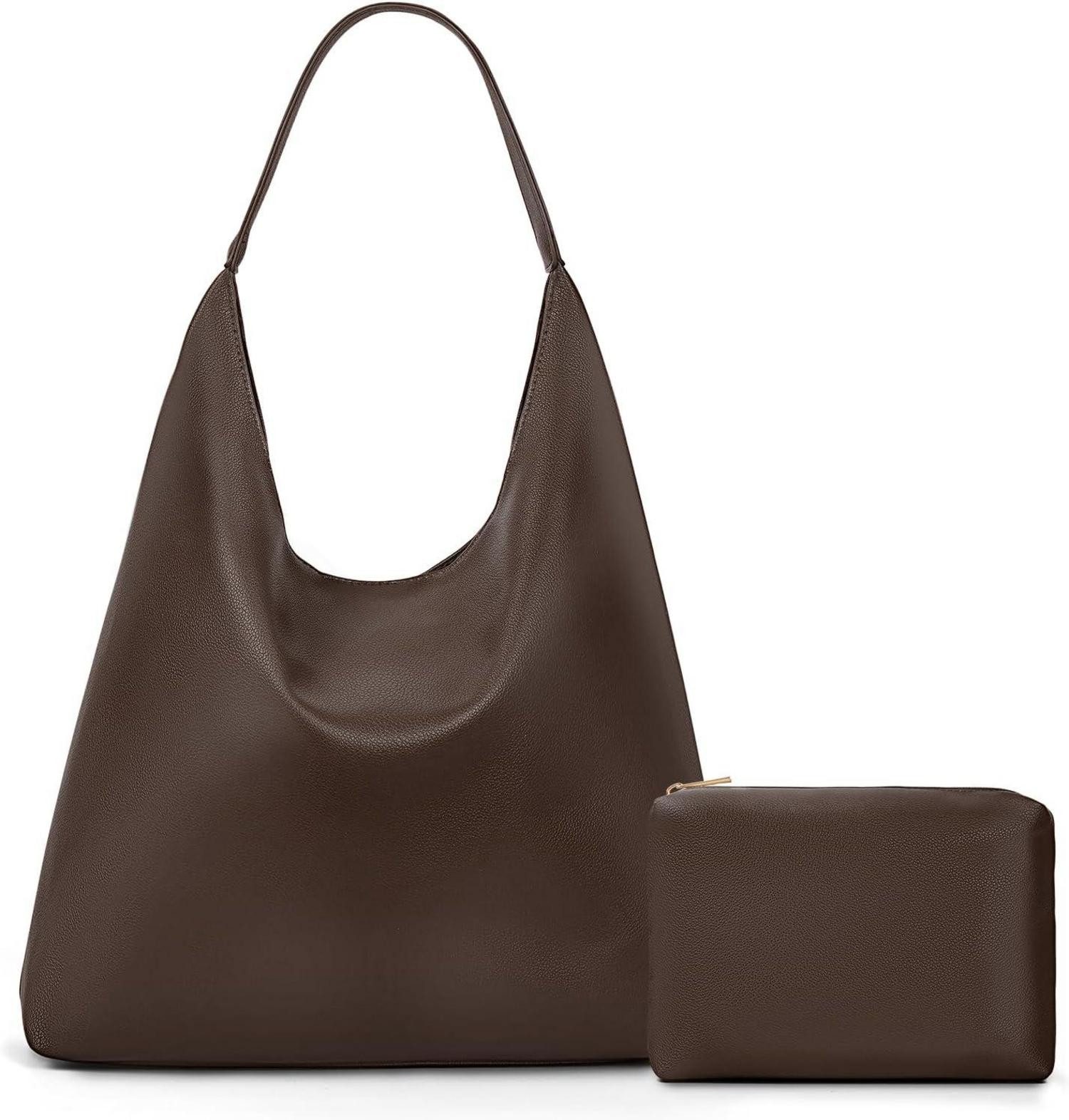 Shopper Wildleder Tote Bag Groß Shopper Damen Handtasche Hobo Braun