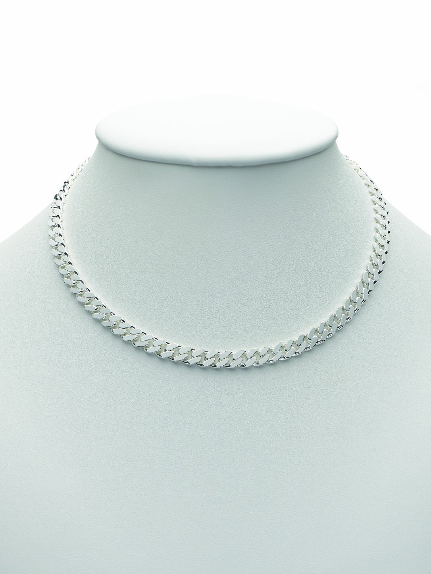Adelia´s Silberkette »925 Silber Flach Panzer Halskette 50 cm Ø 5,4 mm«,  Flach Panzerkette Silberschmuck für Damen online kaufen | OTTO