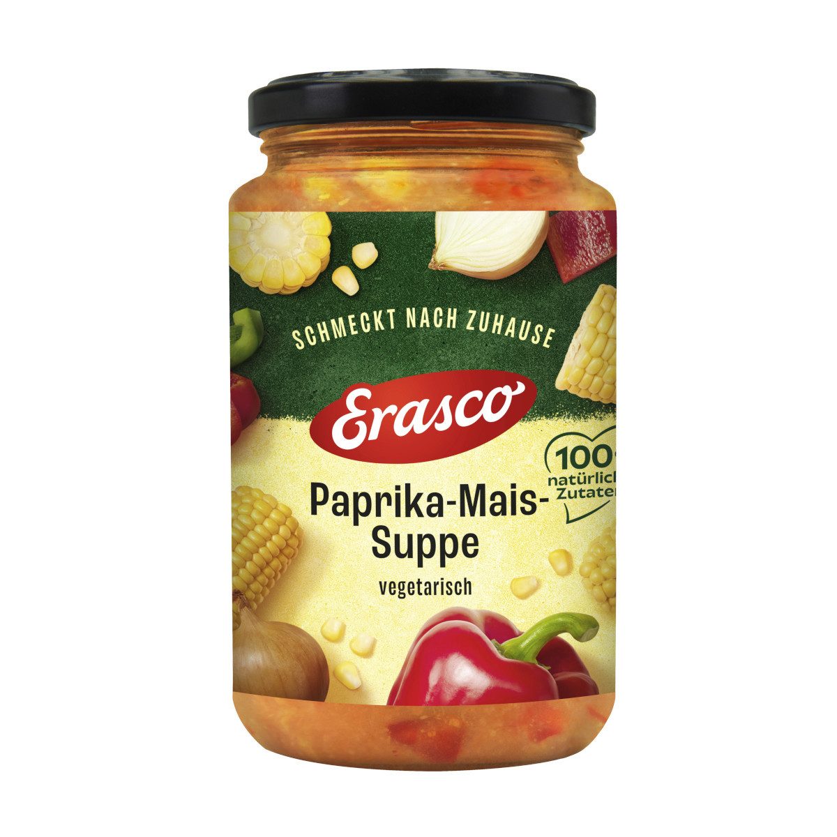 ERASCO Fertiggericht, Erasco Paprika-Mais-Suppe vegetarischen Suppe Packung 350ml