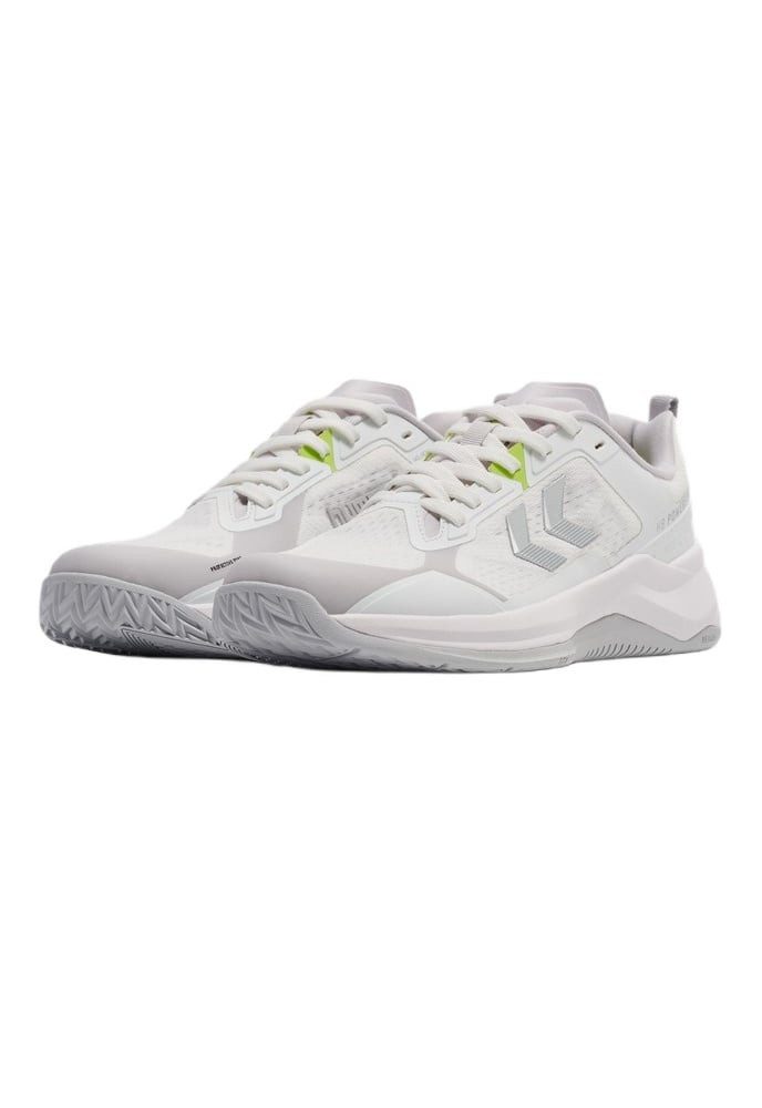 hummel Hallen-Indoorschuhe HB Powerstrike Pro (Handball) weiss/grau Herren Badmintonschuh
