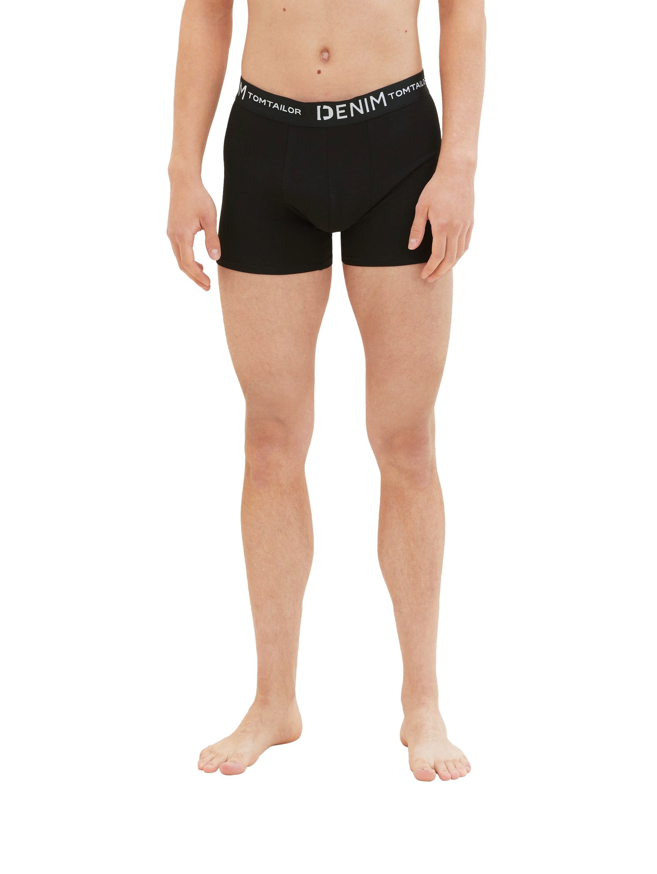 TOM TAILOR Denim Boxershorts (Packung, 3-St) mit Logo-Stretchbund