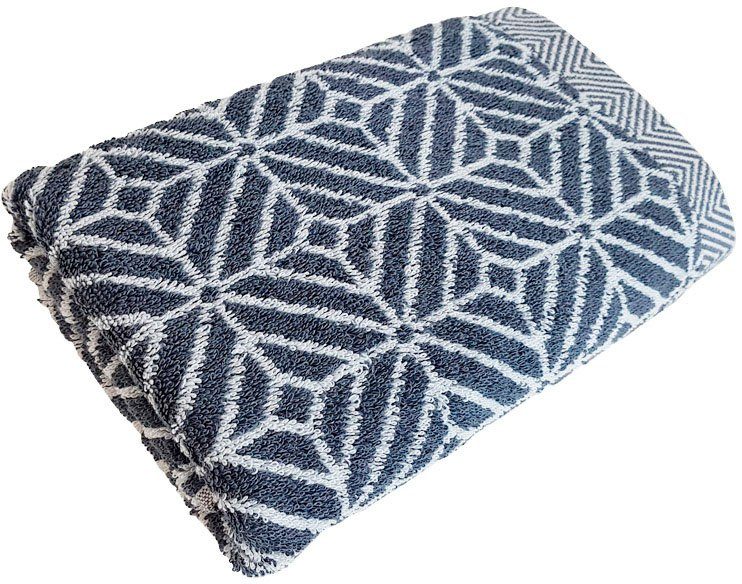 framsohn frottier Handtuch Set Design Jaquard Raute, Jacquard-Walkfrottier (Set, 2-St), mehrfarbig gewebtem Saum, hergestellt in Österreich